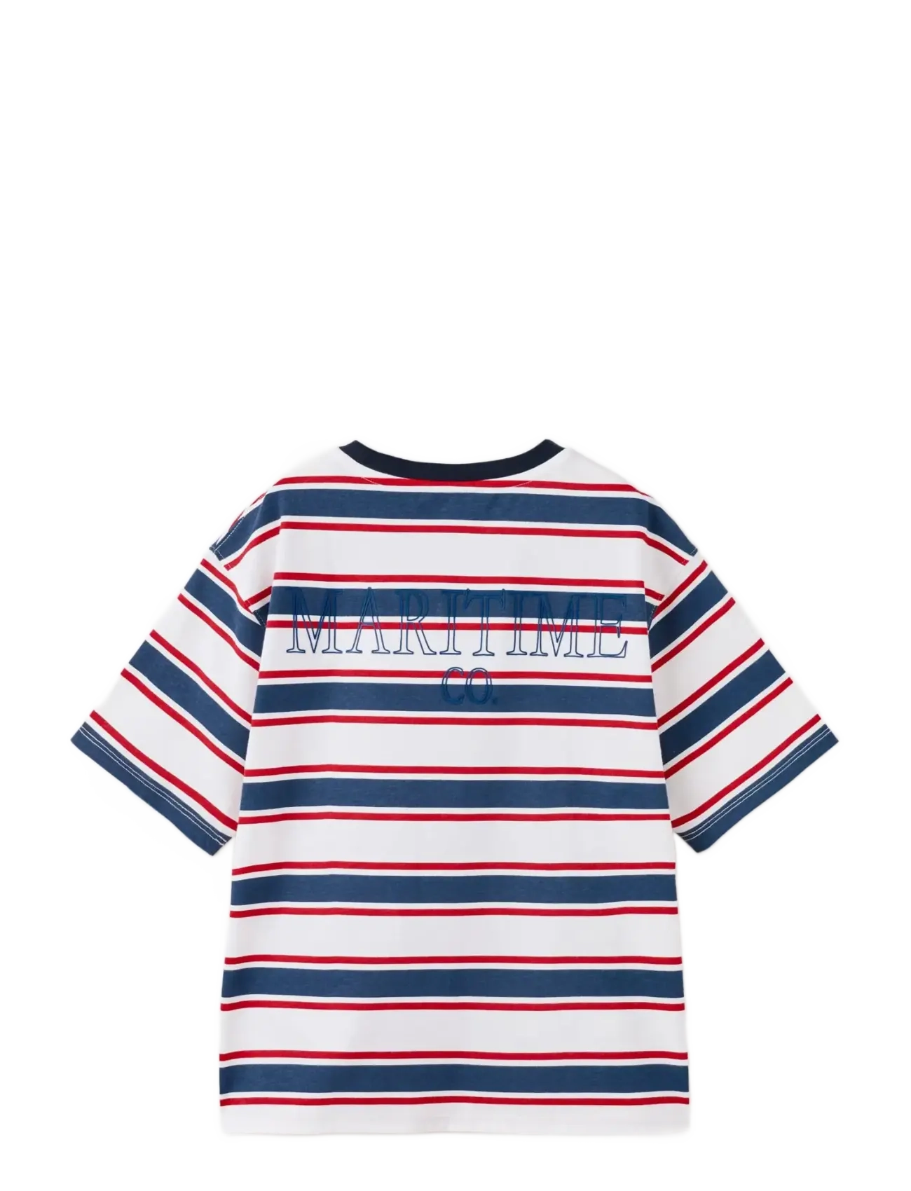 Mango - Striped cotton T-shirt - kortärmade t-shirts - red - 1
