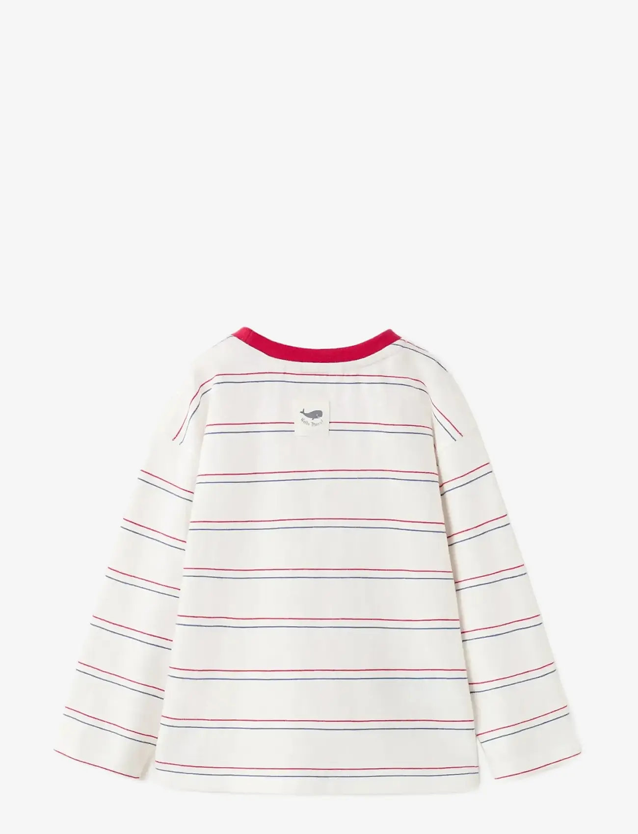 Mango - Striped cotton T-shirt - langærmede t-shirts - red - 2