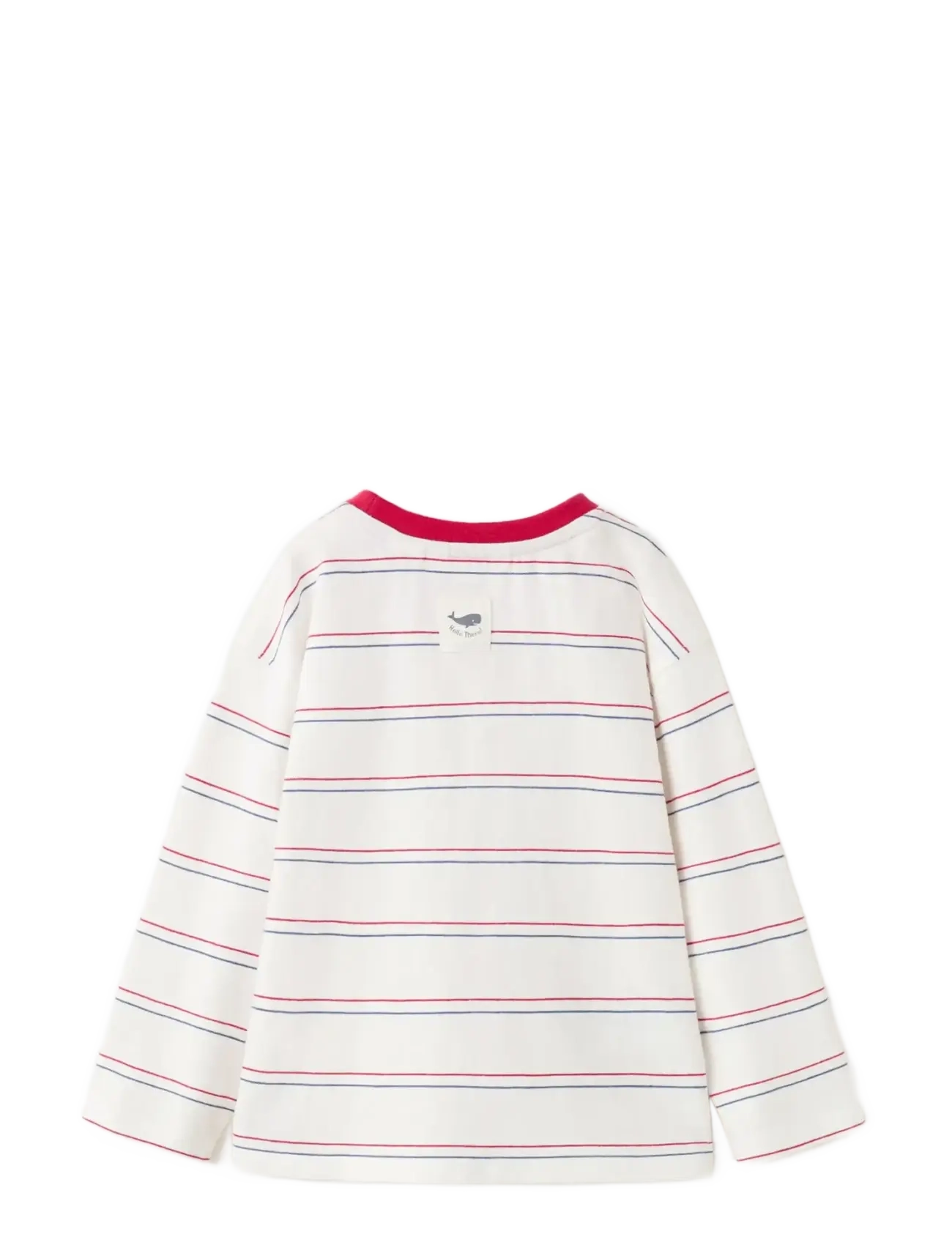 Mango - Striped cotton T-shirt - långärmade t-shirts - red - 2