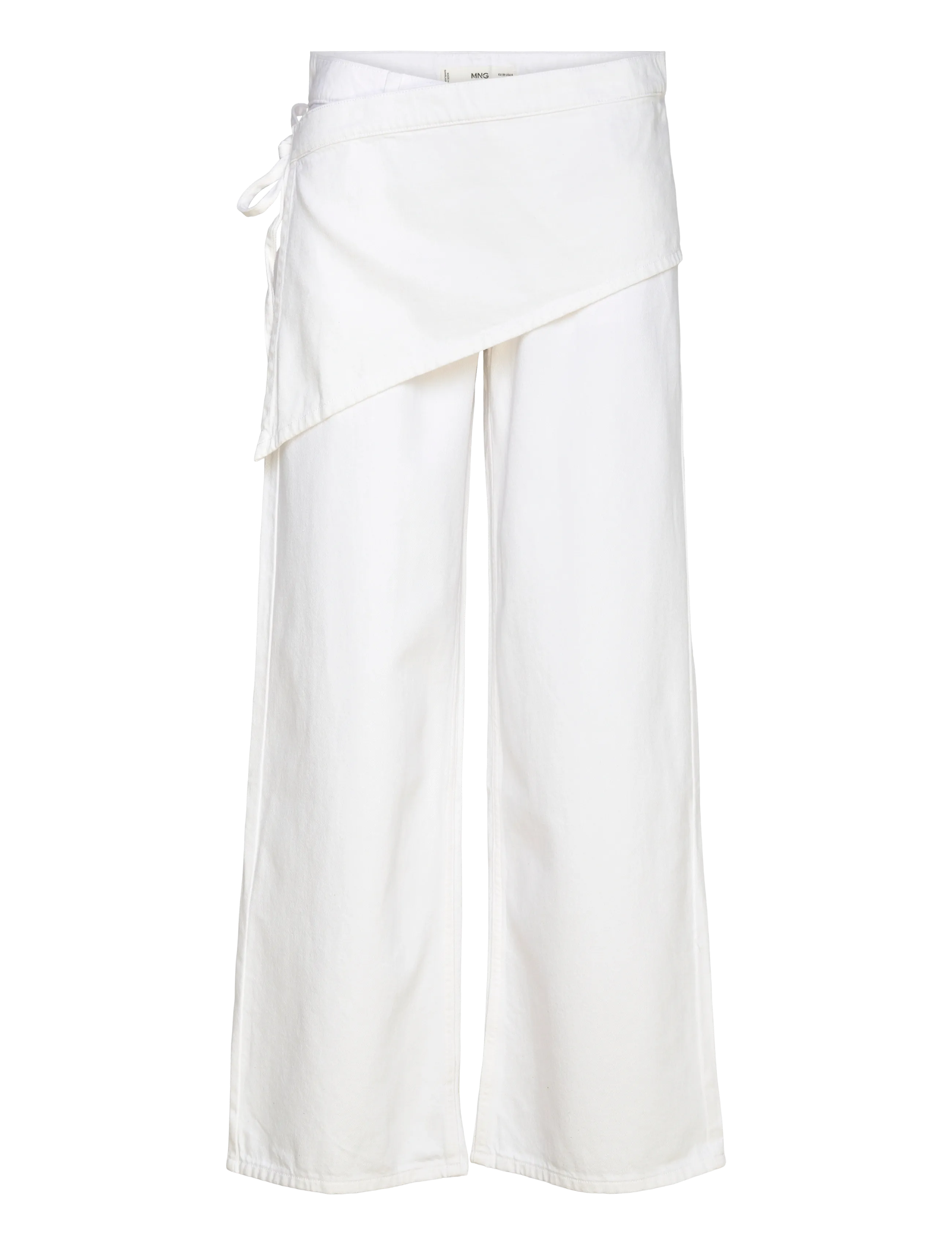 MANGO Jean Wide Bein Removable Schal Weiß - 42 - Damen