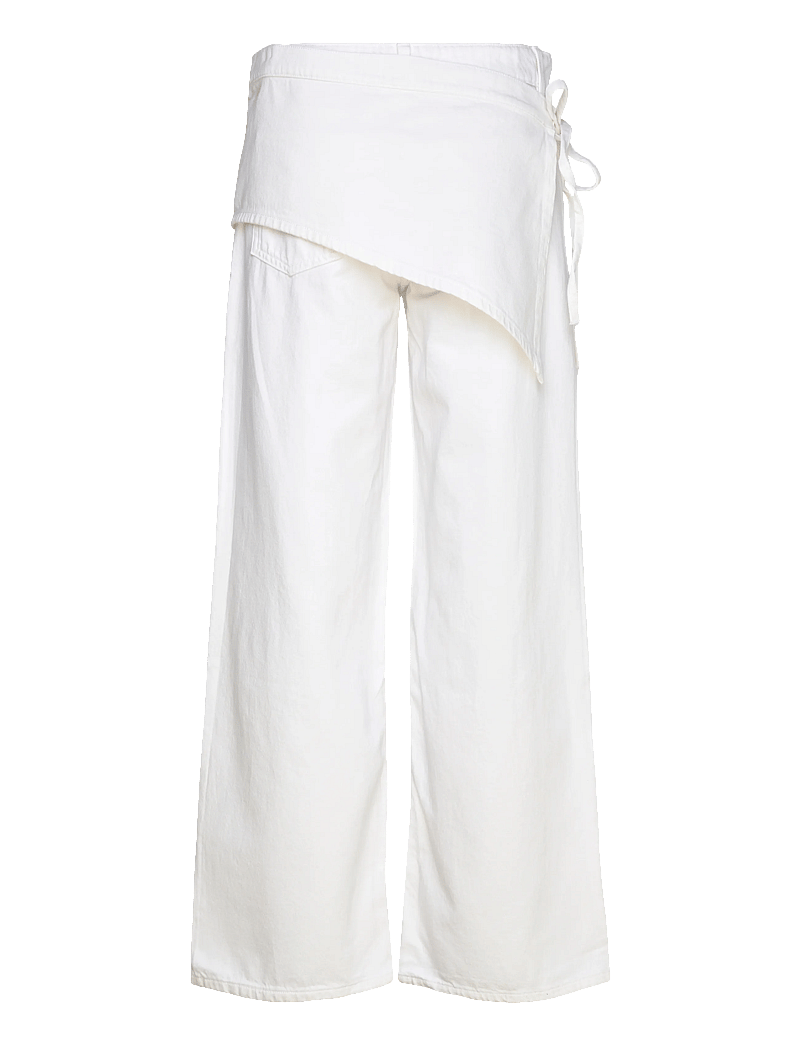 Mango - Jean wide leg removable scarf - brede jeans - natural white - 2