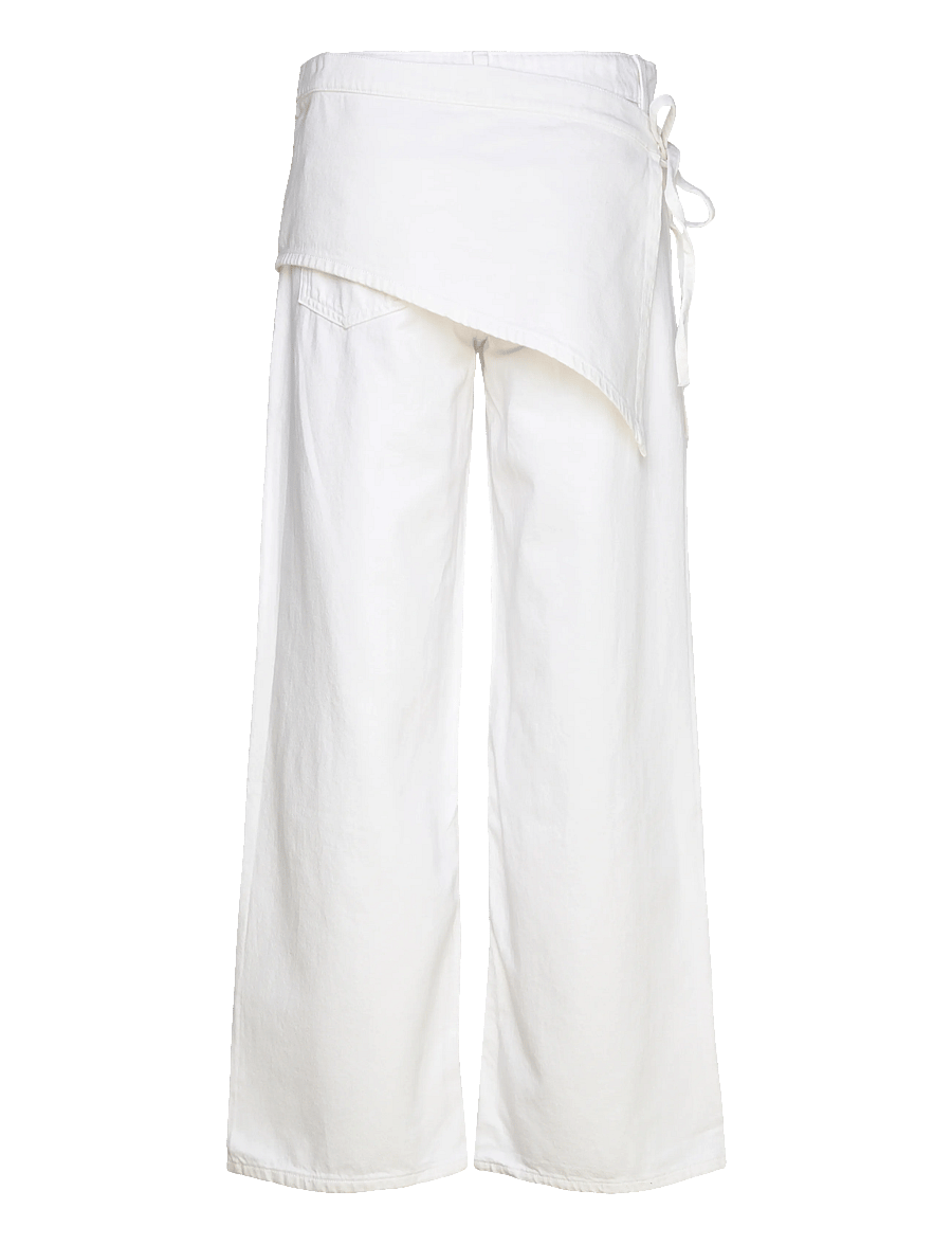 Mango - Jean wide leg removable scarf - vida jeans - natural white - 2