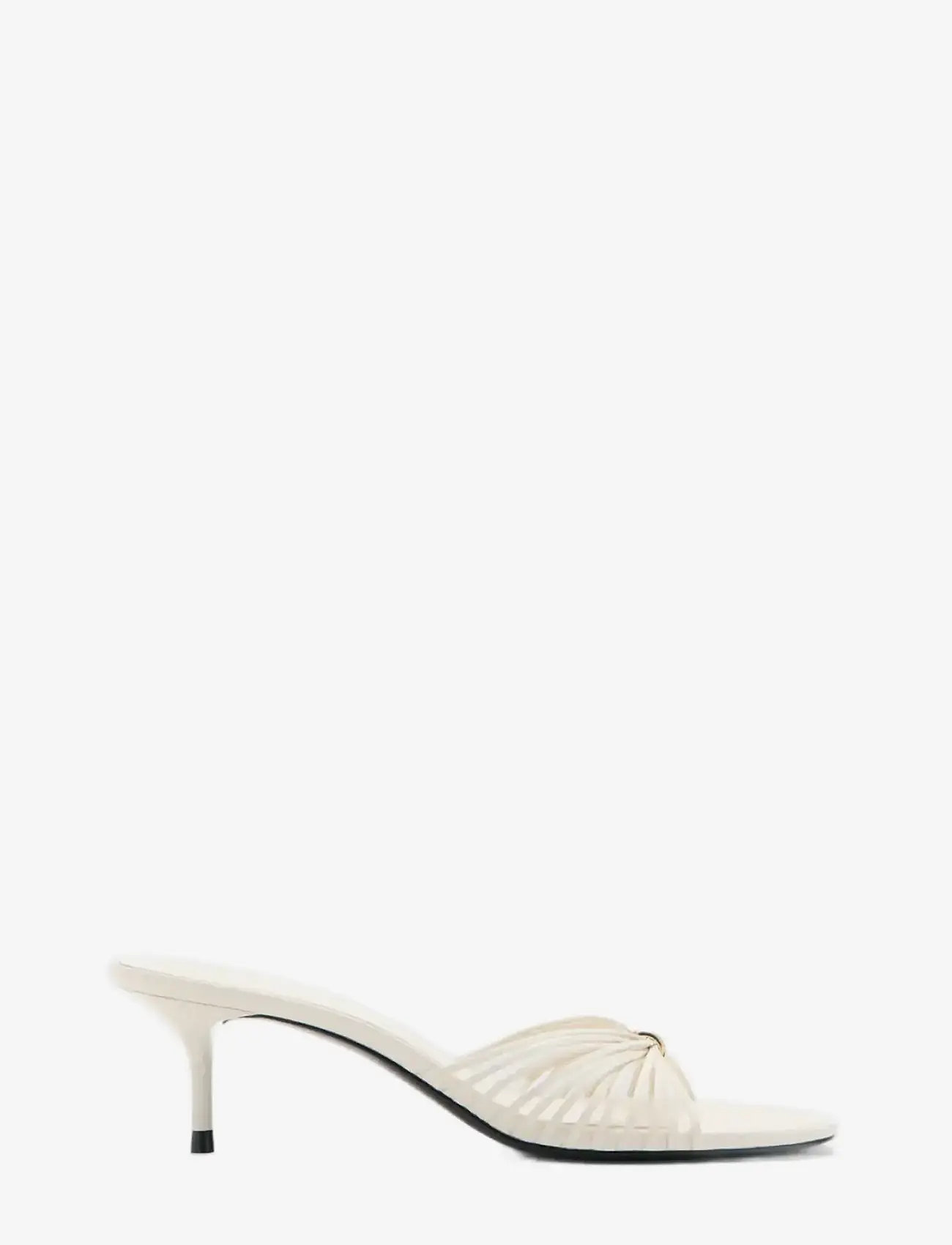 Mango - Heeled sandals with straps - mules med klack - white - 0