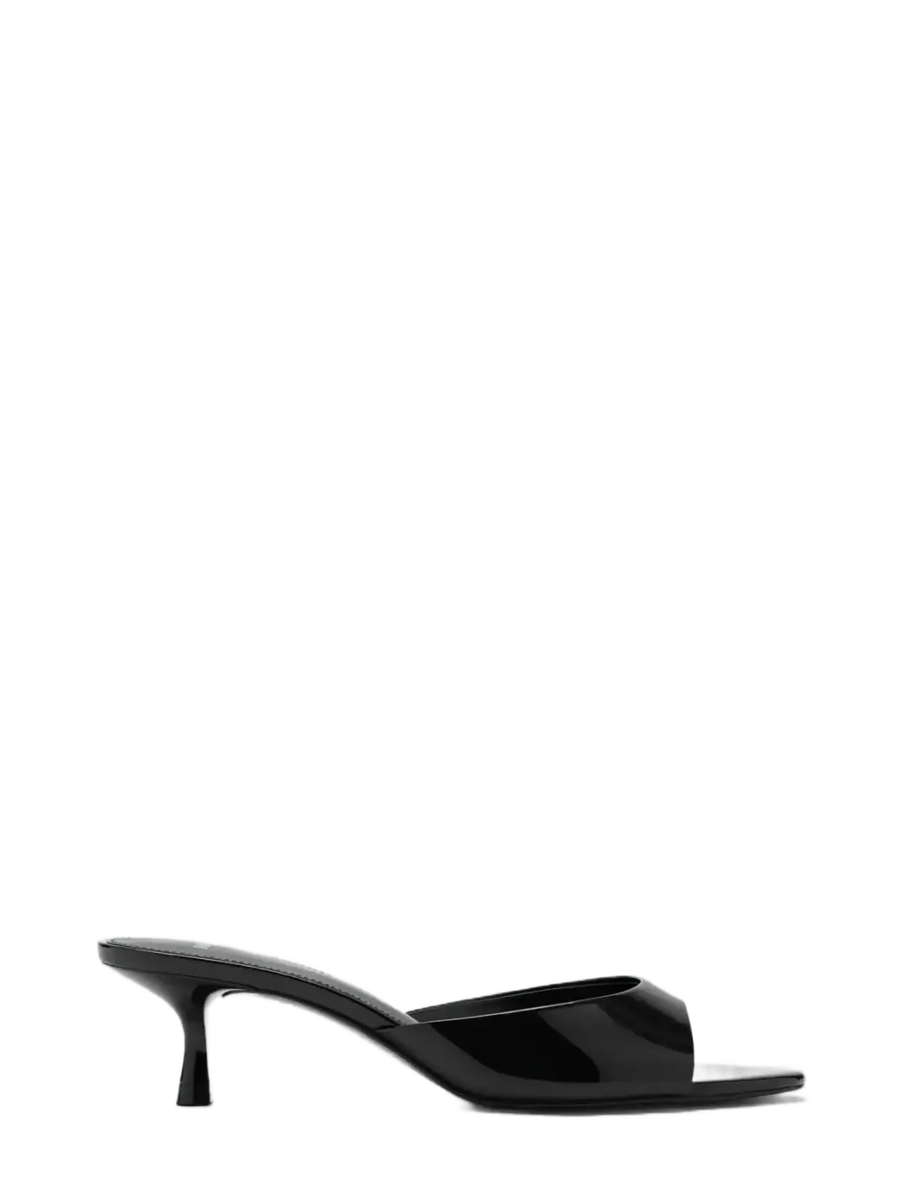 Mango Kitten-heel sandals with strap - Muotitrendit - BLACK / black