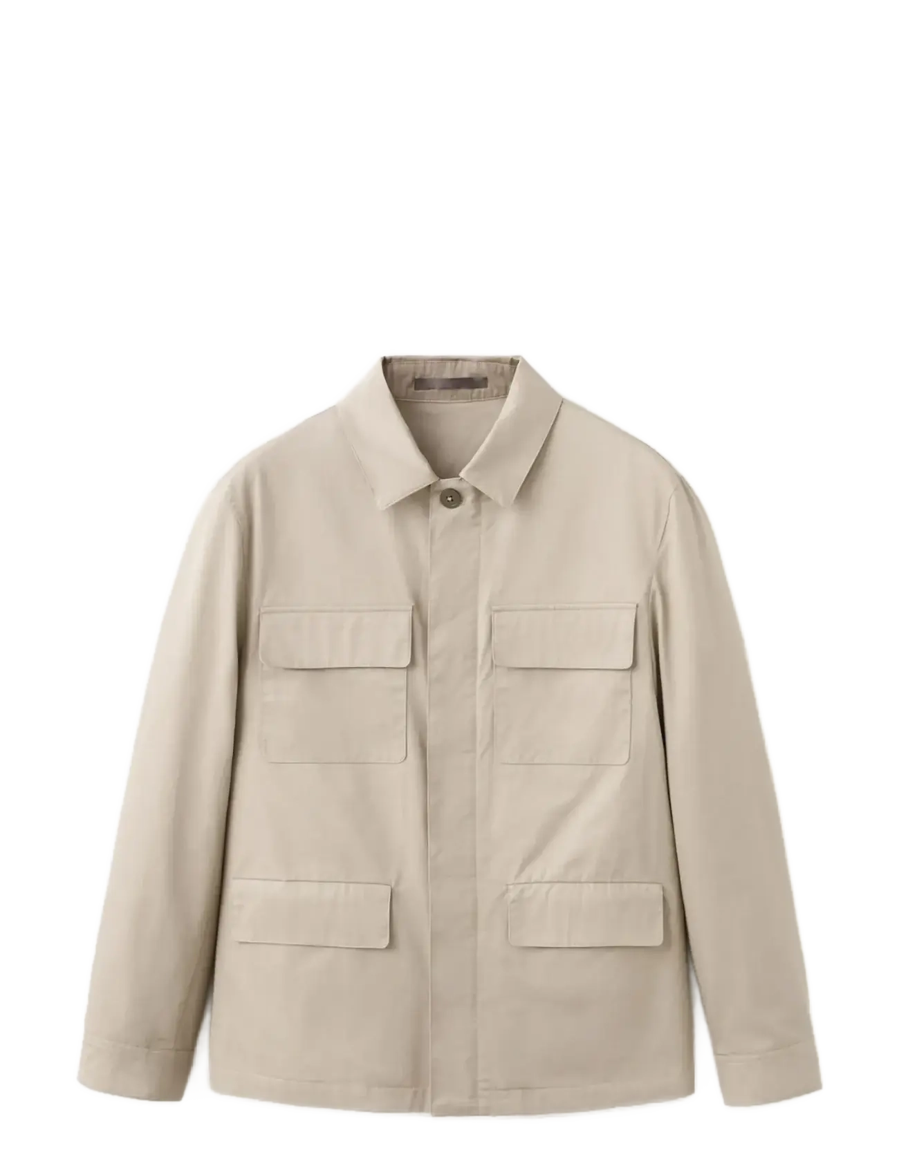 MANGO 100% Baumwolle Multi-Pocket Jacke Beige - XL - Herren