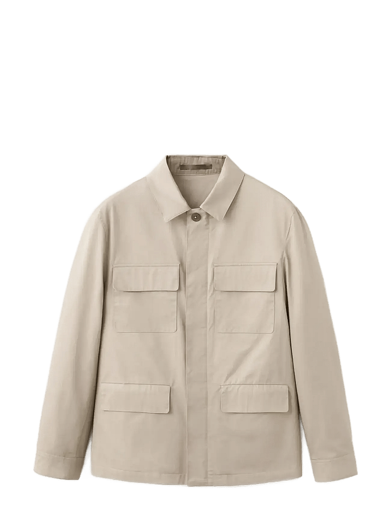 Mango - 100% cotton multi-pocket jacket - forårsjakker - light beige - 1