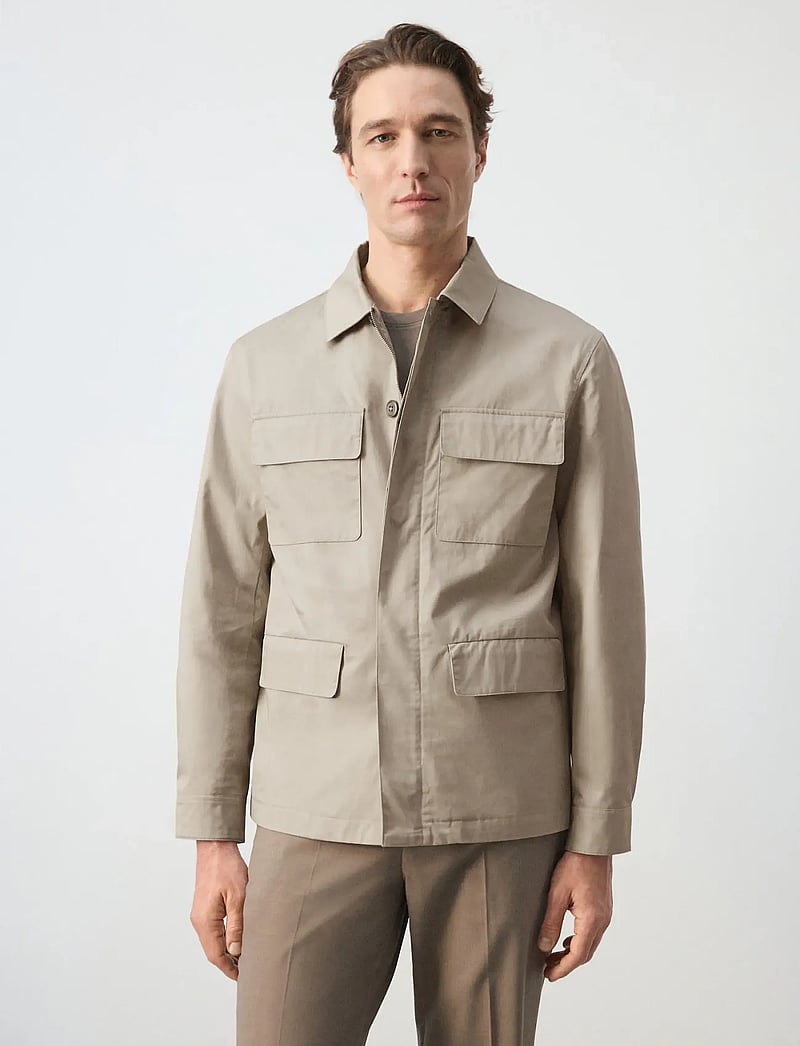 Mango - 100% cotton multi-pocket jacket - forårsjakker - light beige - 0