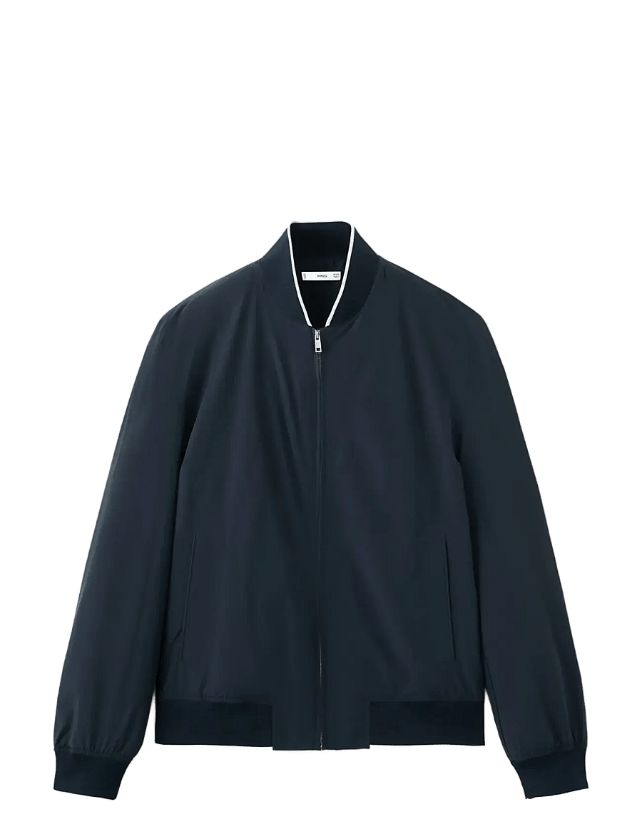 Mango - Lightweight water-repellent bomber jacket - vårjackor - navy - 1