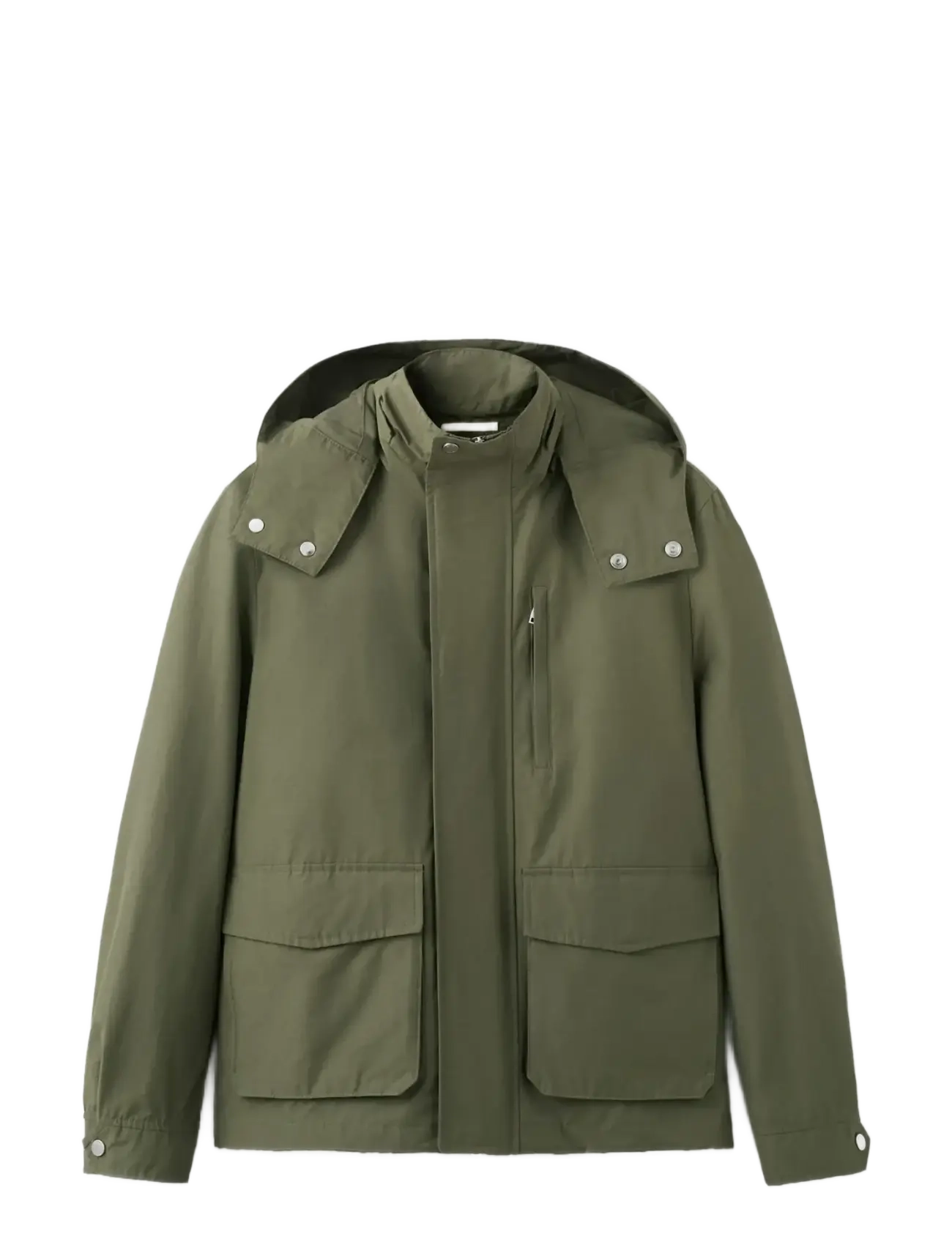 Mango Water-Repellent Bomber Jacket With Detachable Hood, XL, Jackets, Khakigrün - Männerswear