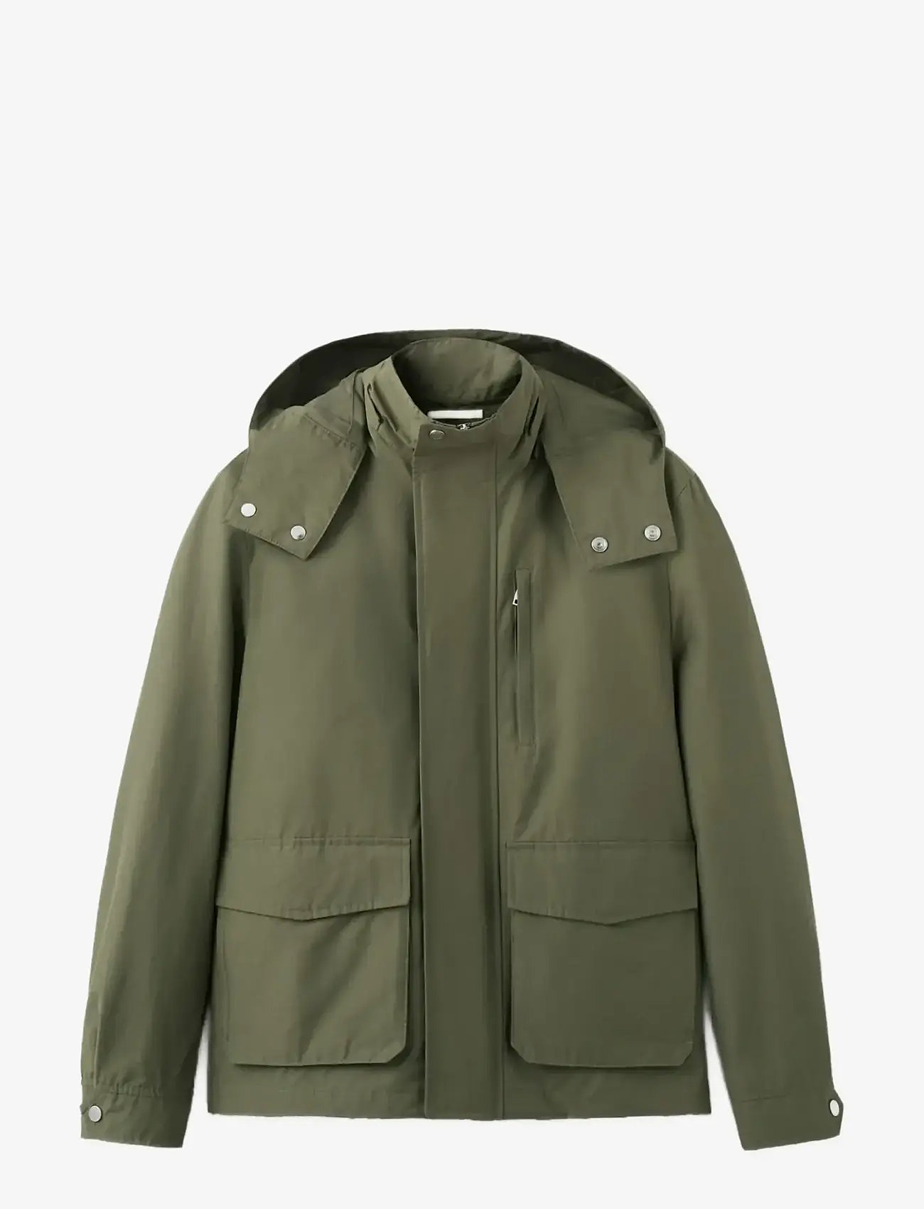 Mango - Water-repellent bomber jacket with detachable hood - vårjackor - green - 0