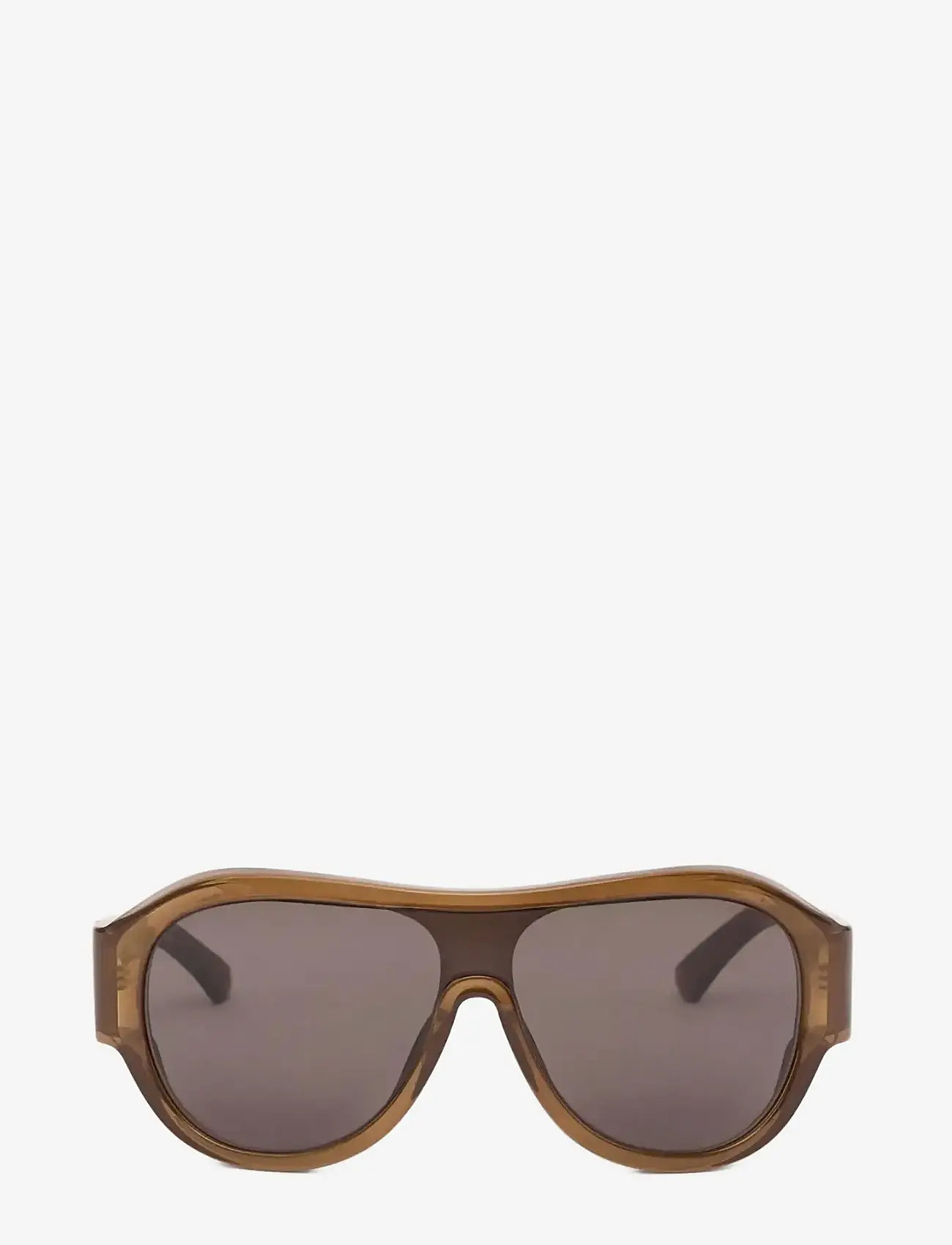Mango - Aviator sunglasses with plastic frame - pilot - brown - 0