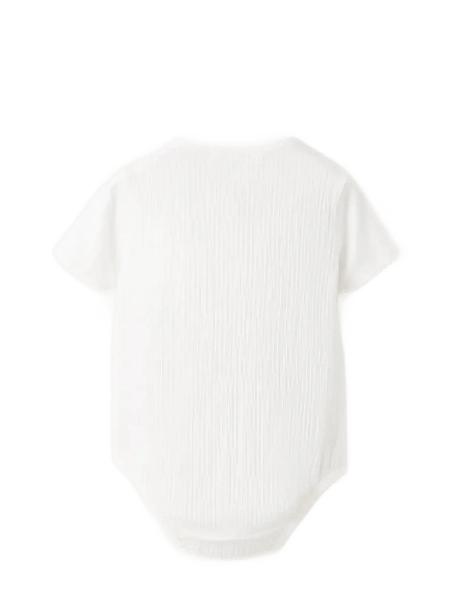 Mango - Cotton bodysuit buttons - kortærmede bodyer - natural white - 1
