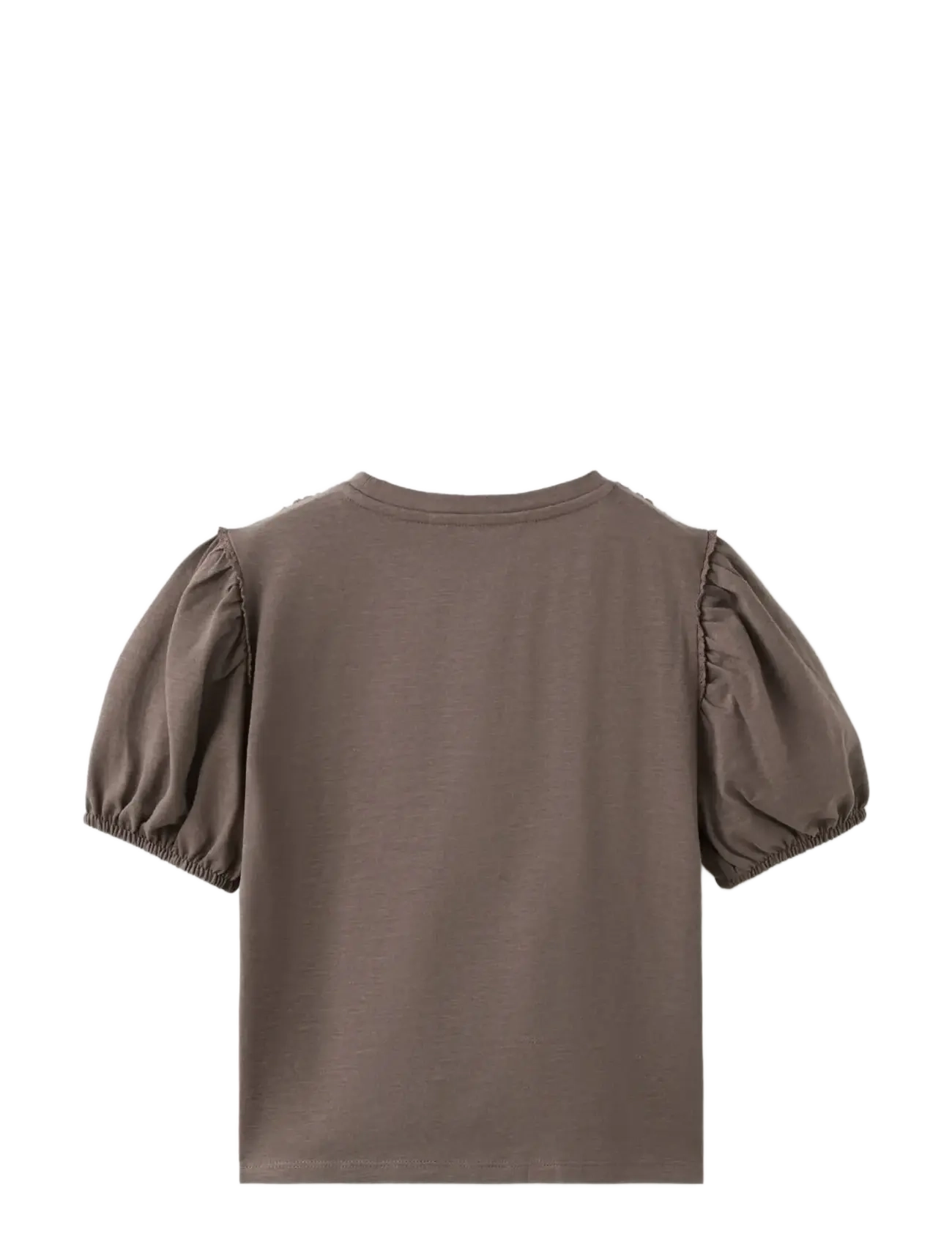 Mango - Puff-sleeve short-sleeve T-shirt - kortærmede t-shirts - brown - 2
