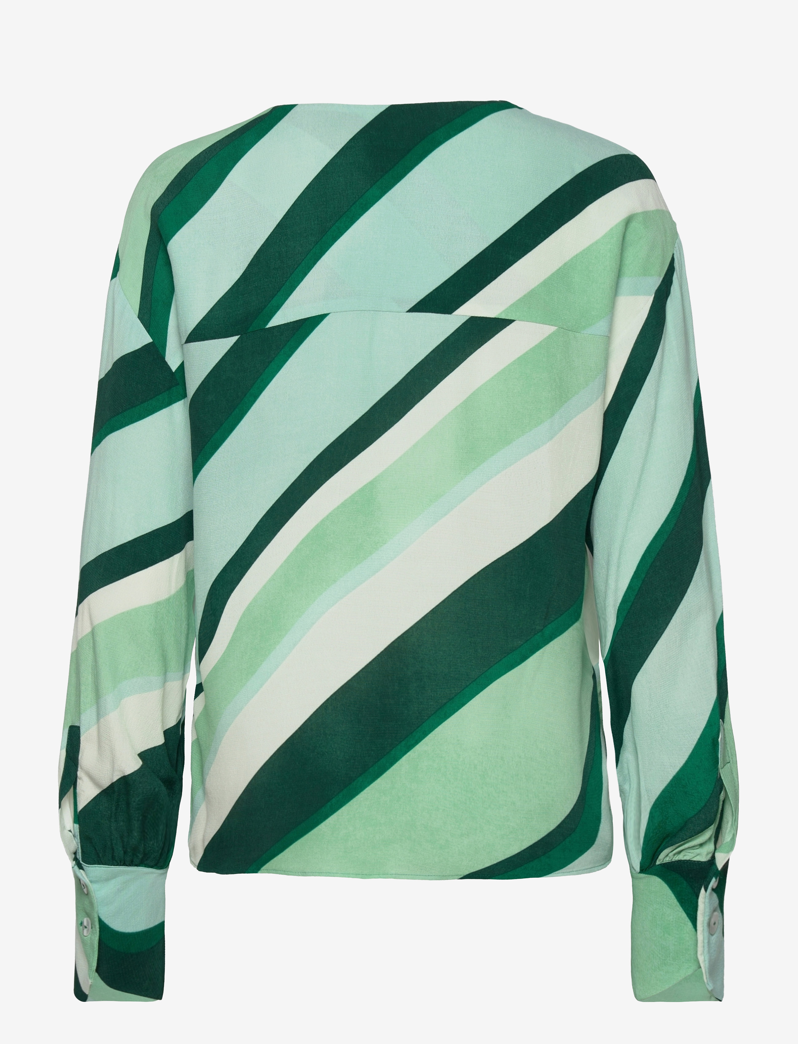 Mango - Oversize printed blouse - långärmade blusar - pastel green - 1