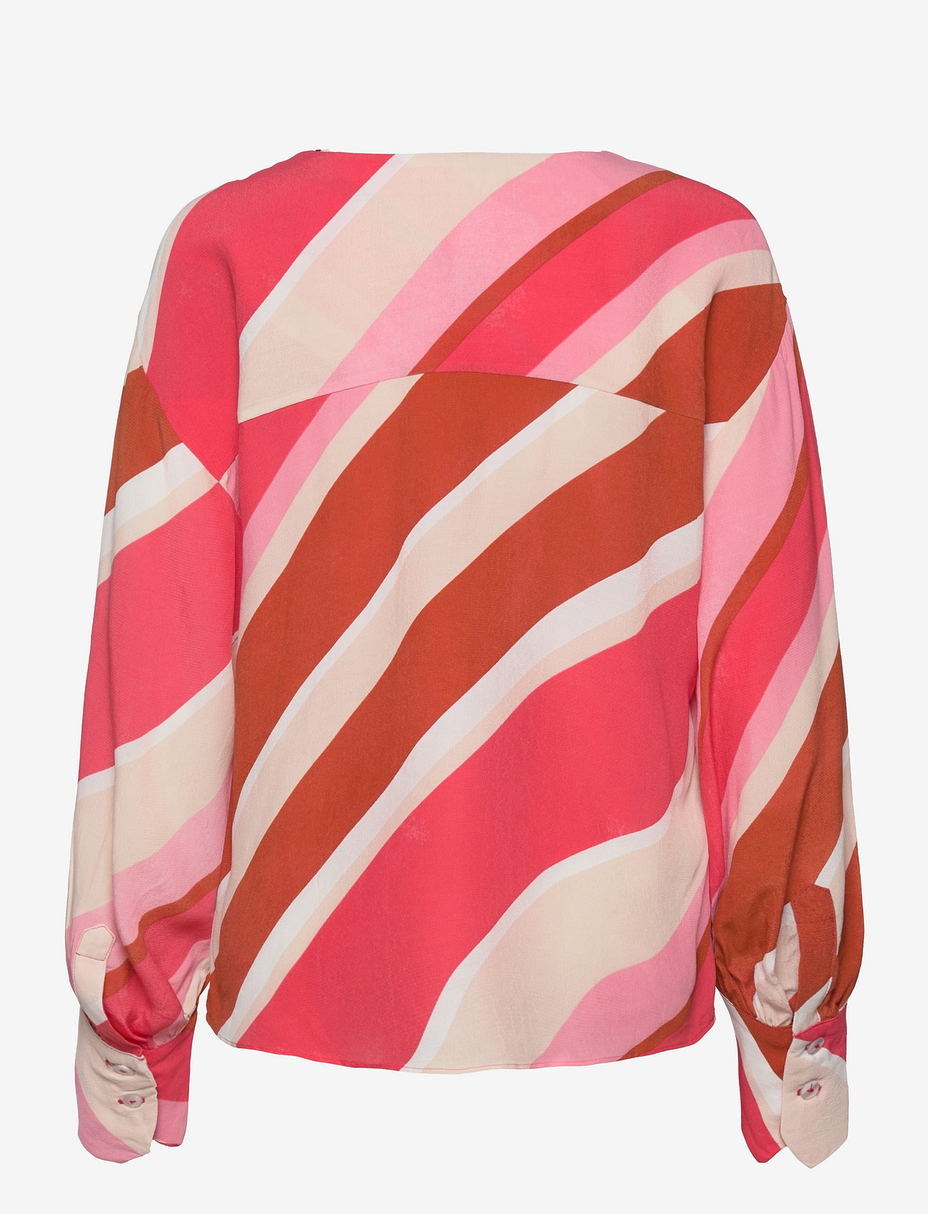 Mango - Oversize printed blouse - langärmlige blusen - pink - 1