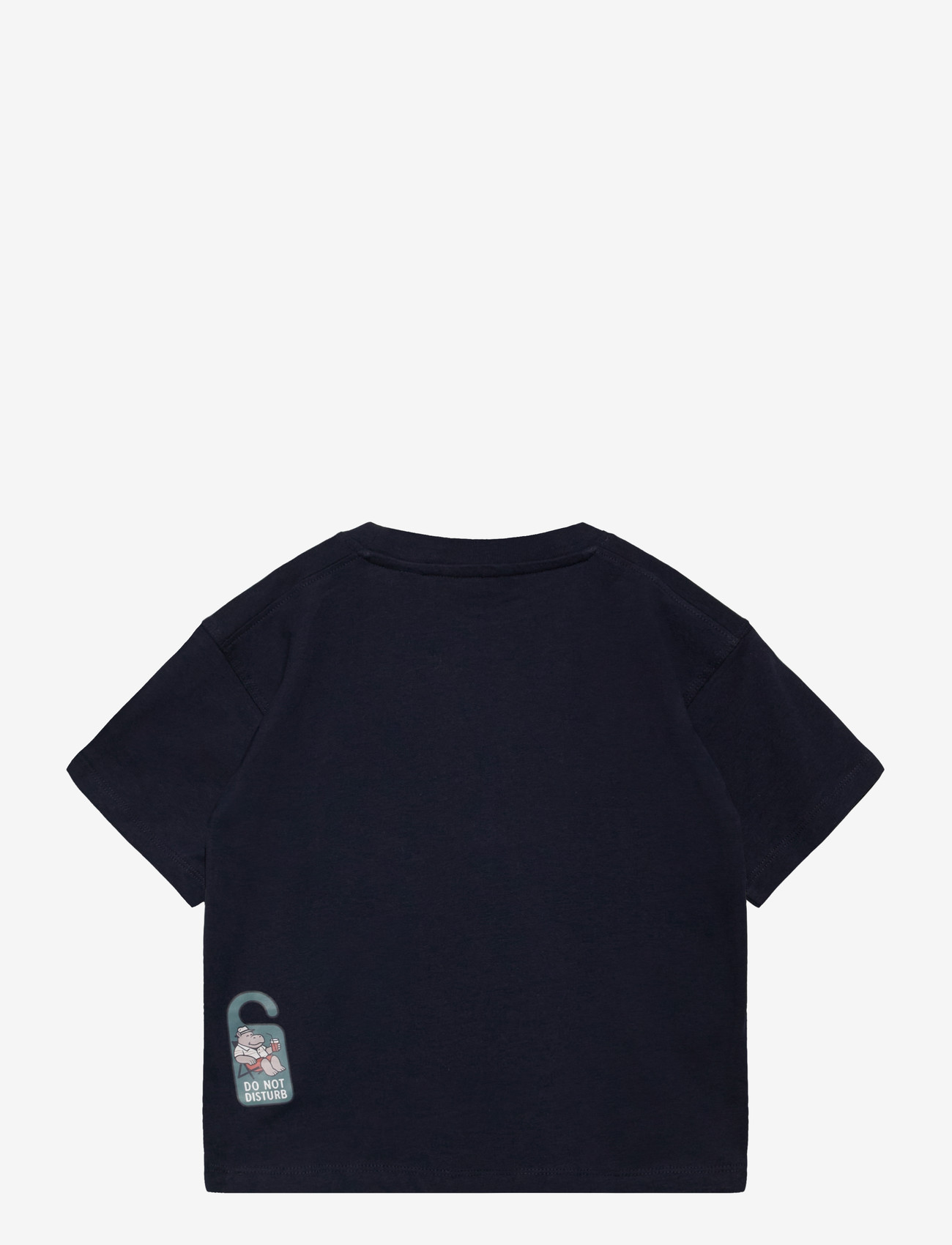 Mango - Printed cotton-blend t-shirt - kortärmade t-shirts - navy - 1