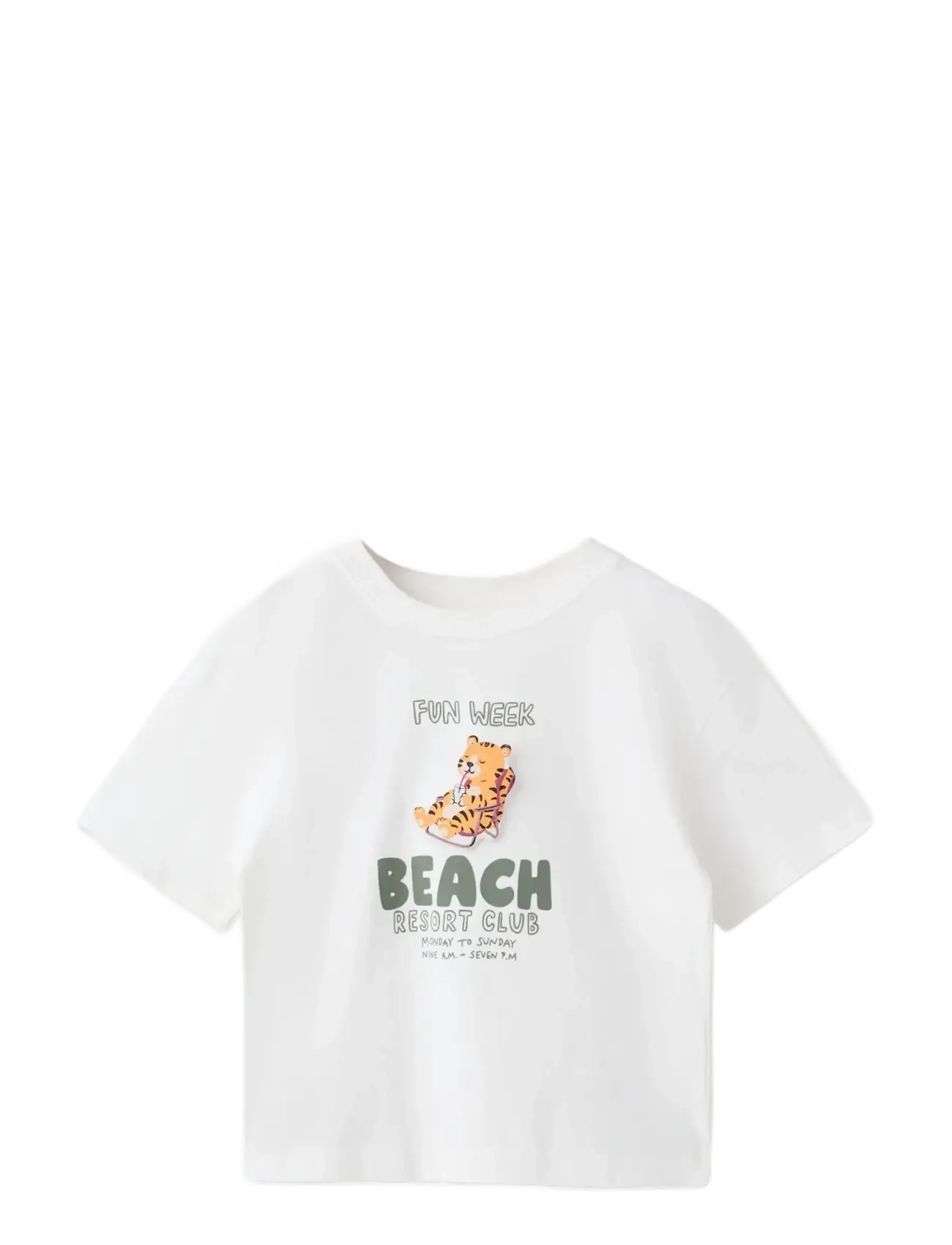 Mango Printed cotton-blend t-shirt - Oberteile - WHITE / white