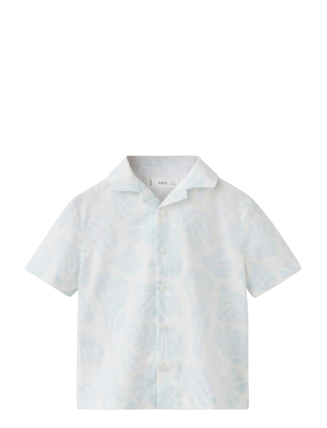 Mango Printed Short-Sleeved Shirt, 2-3, Shirts, Weiß - Short-sleeved Kinder