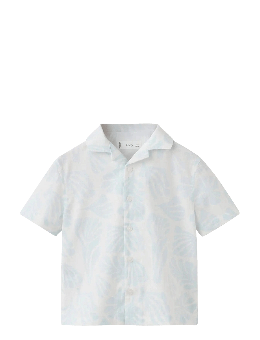 Mango - Printed short-sleeved shirt - lyhythihaiset kauluspaidat - white - 0