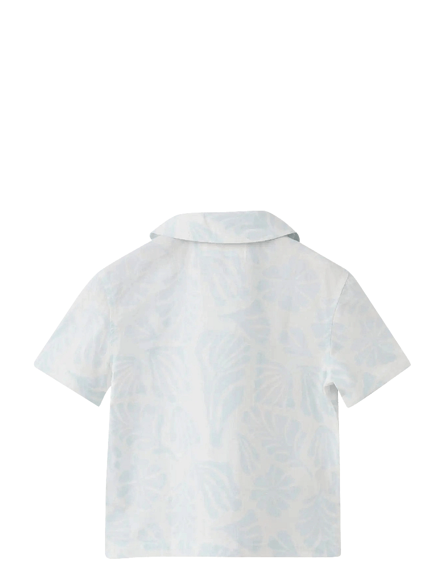 Mango - Printed short-sleeved shirt - lyhythihaiset kauluspaidat - white - 1