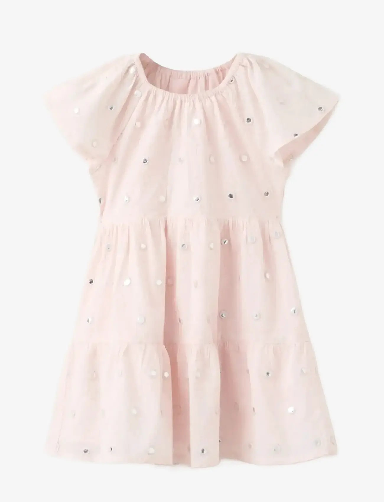 Mango - Flowy dress with sparkle details - kortärmade babyklänningar - lt-pastel pink - 1