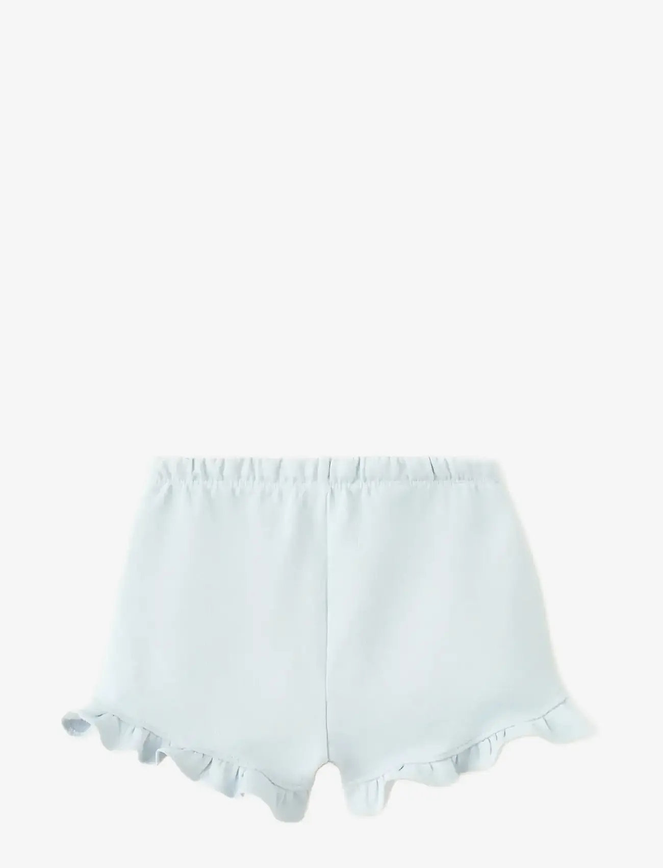 Mango - Frilled cotton shorts - casual shorts - lt-pastel blue - 1