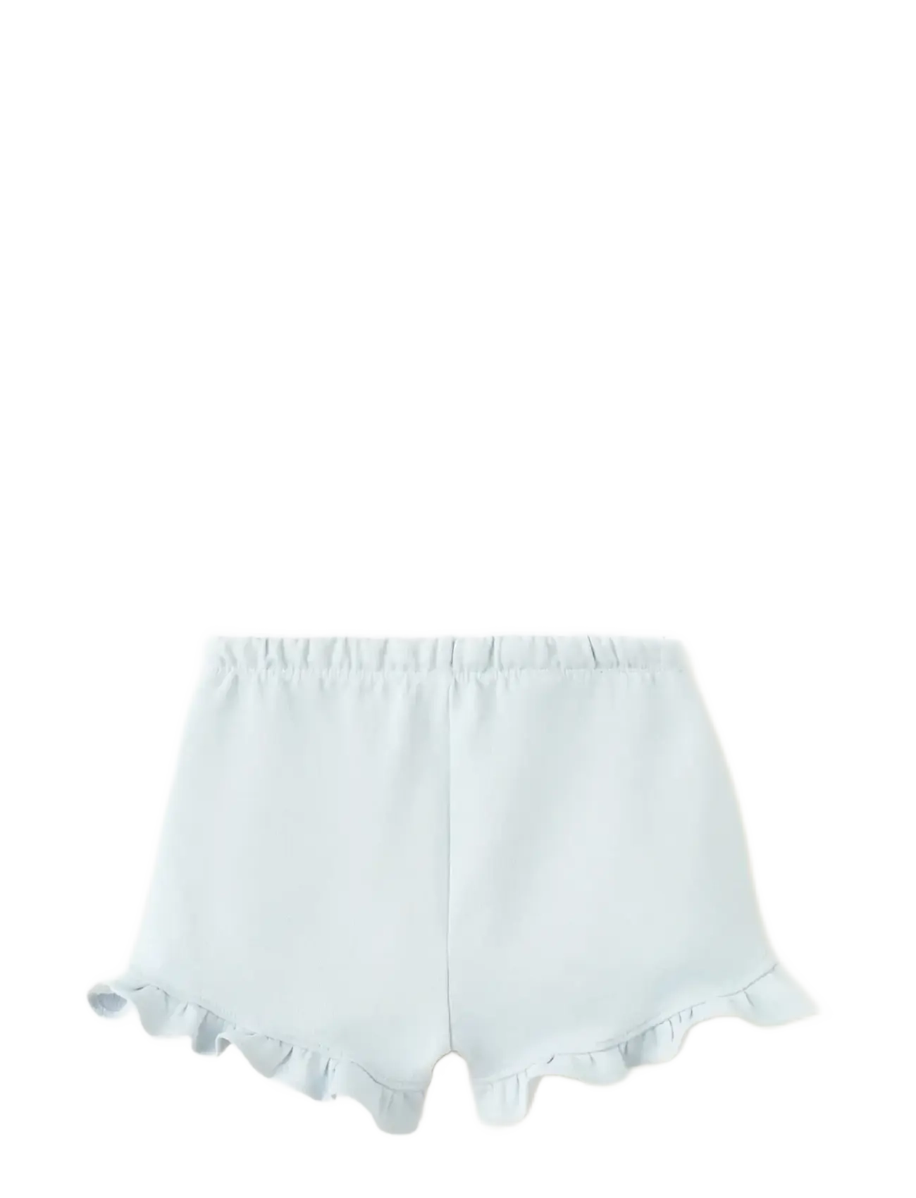 Mango - Frilled cotton shorts - casual shorts - lt-pastel blue - 1
