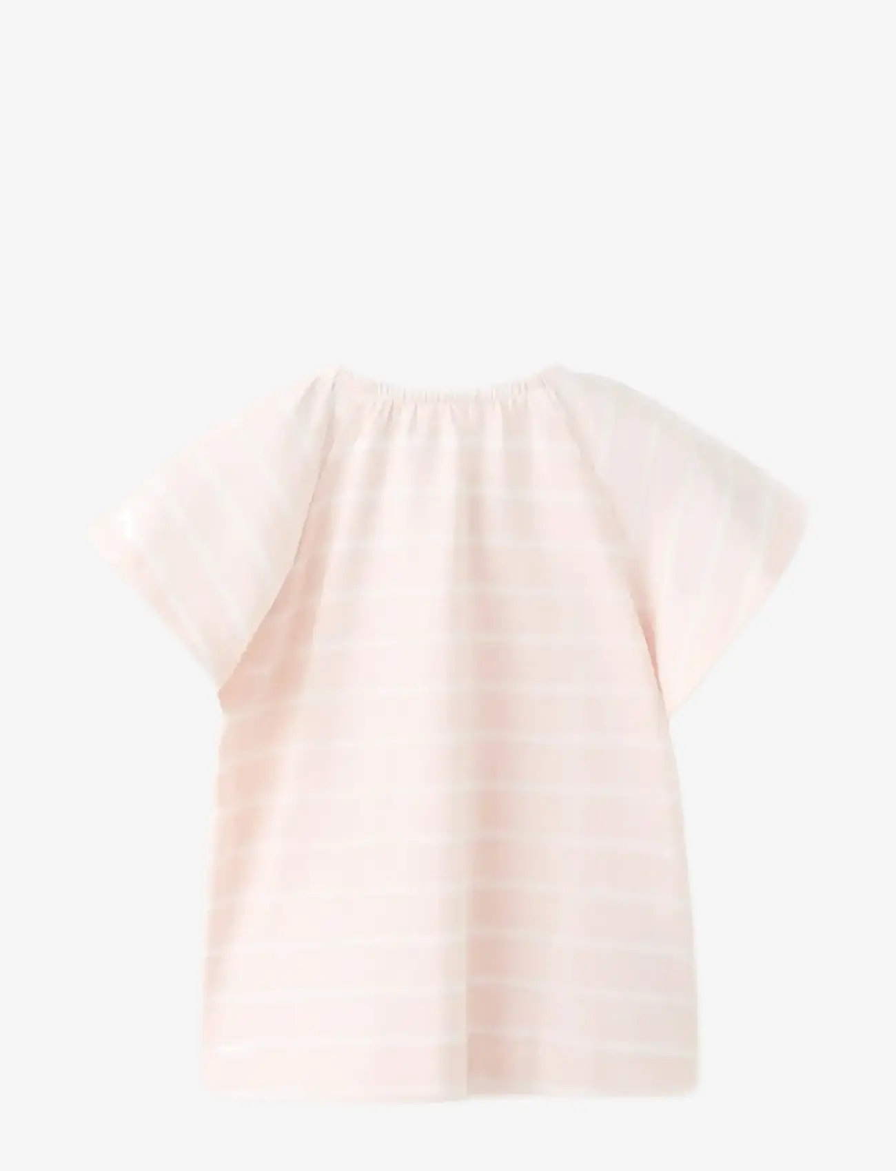 Mango - Striped cotton T-shirt - kortärmade t-shirts - pink - 1