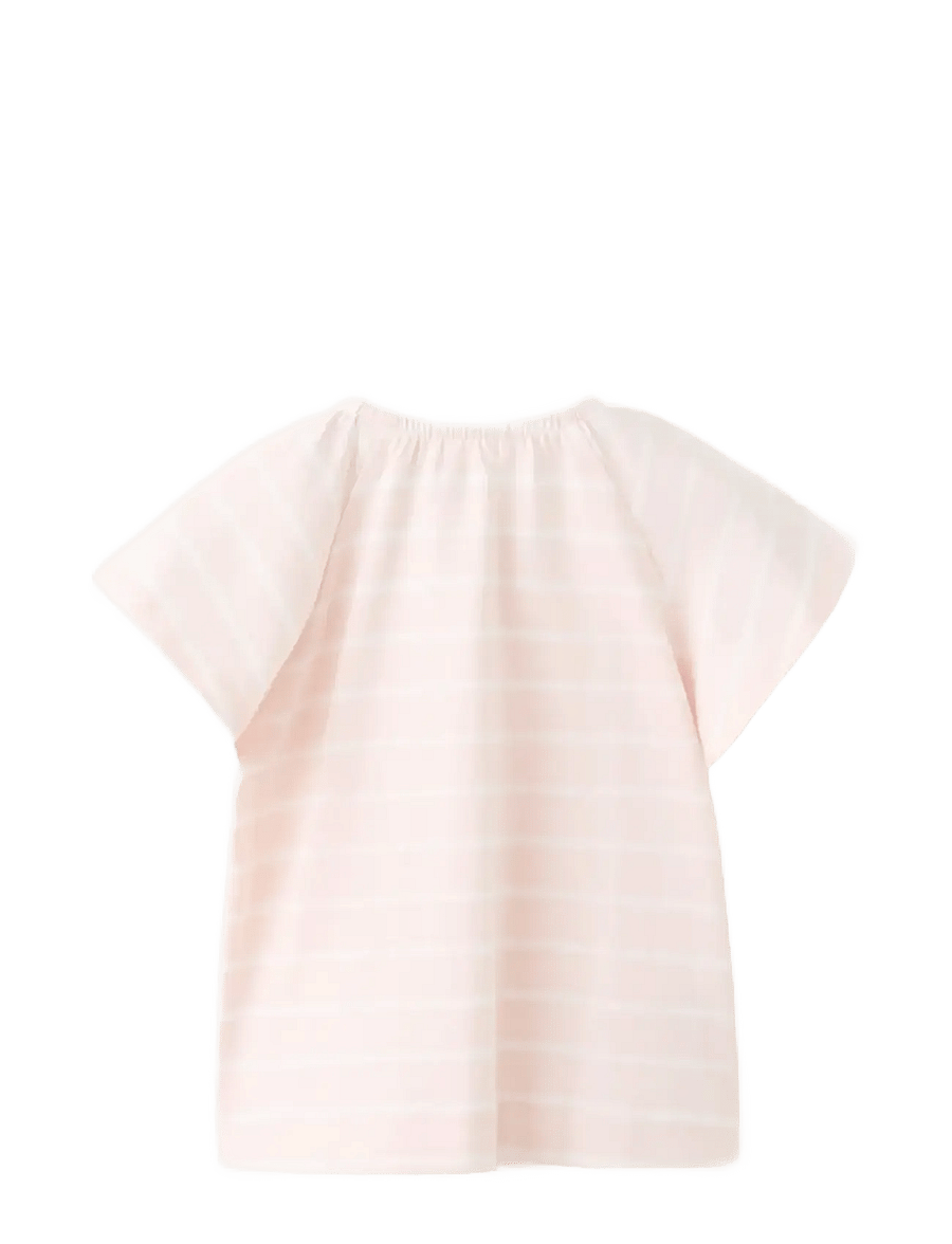 Mango - Striped cotton T-shirt - kortærmede t-shirts - pink - 1