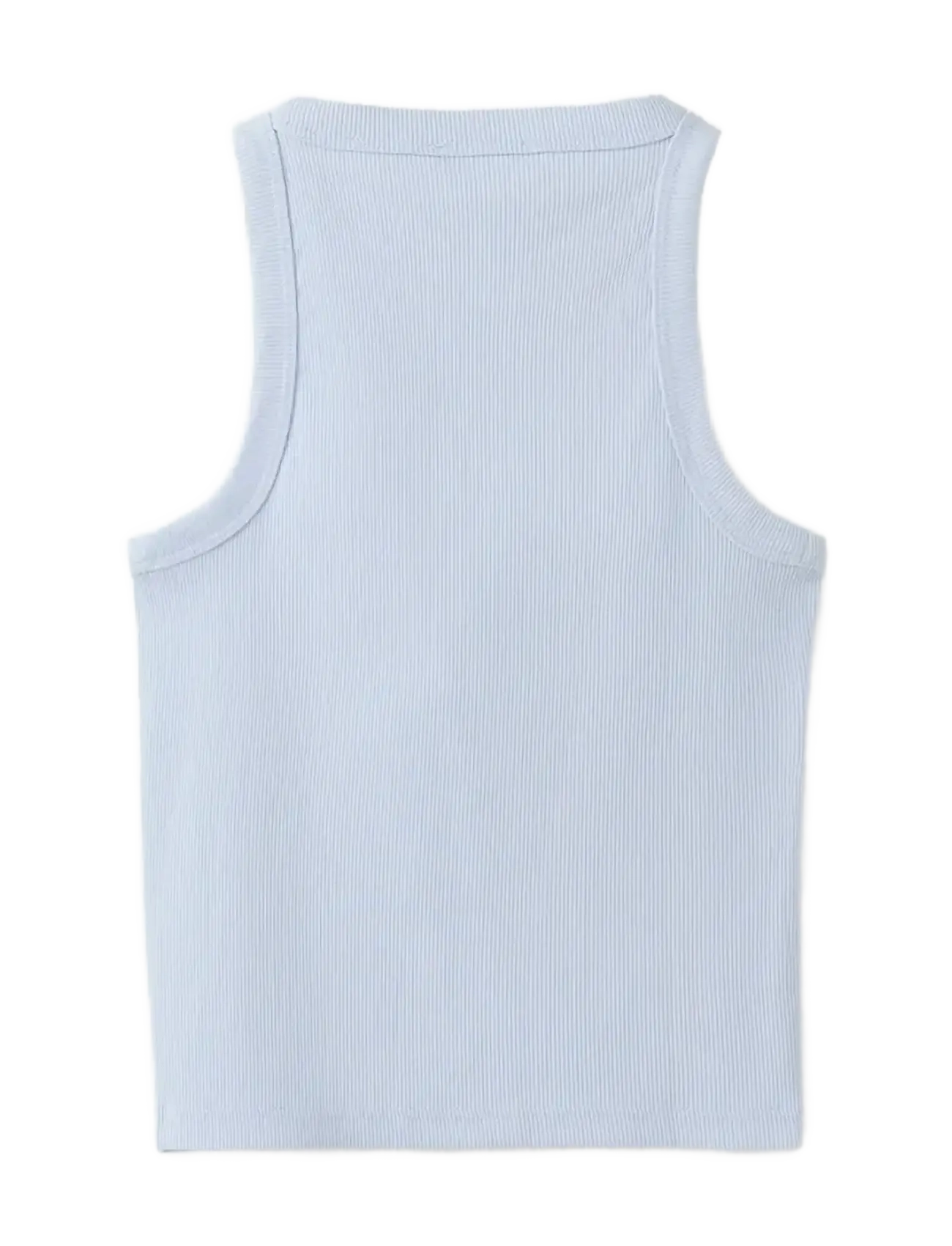 Mango - Ribbed cotton-blend top - linnen - lt-pastel blue - 1