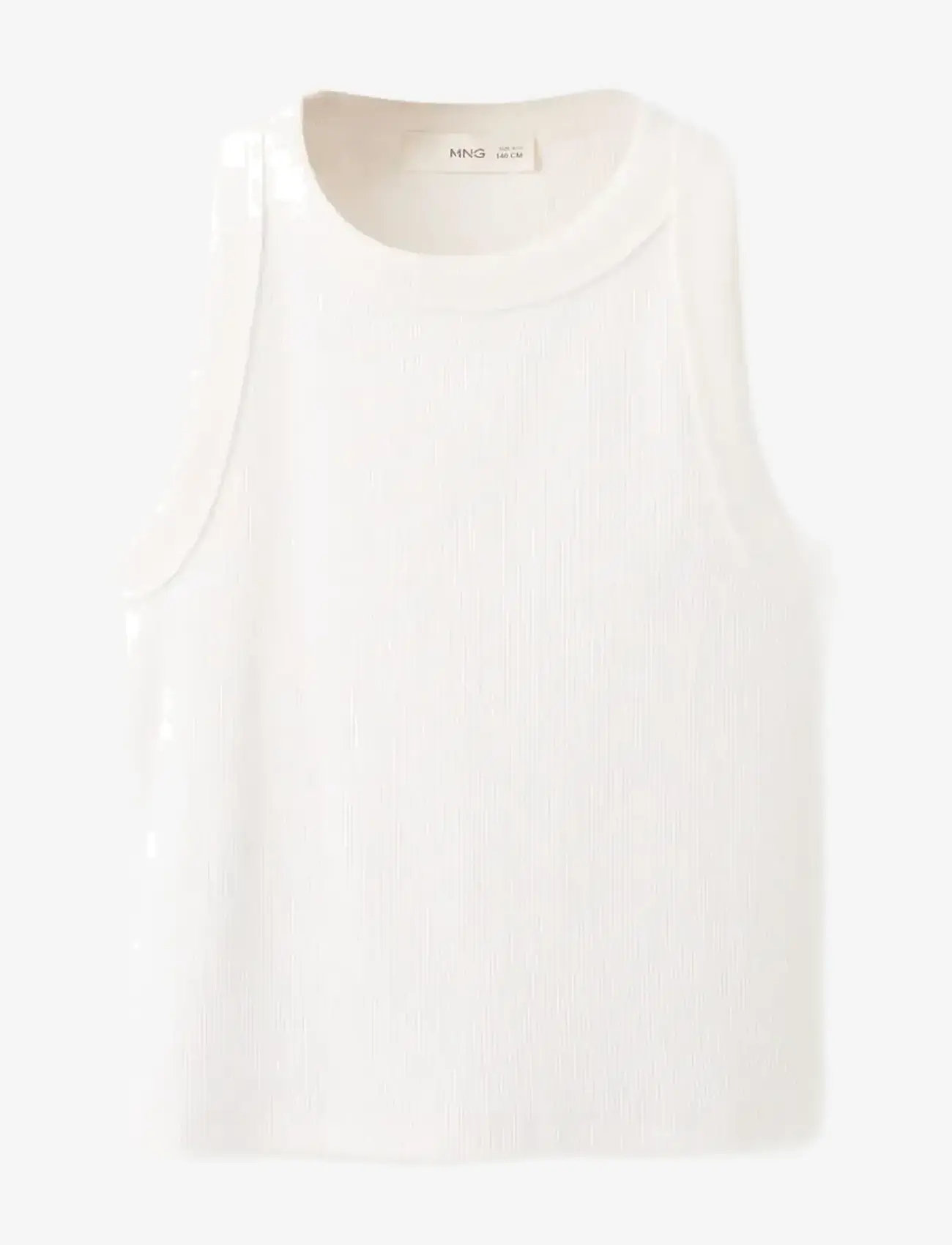 Mango - Ribbed cotton-blend top - Ærmeløs undertrøje - natural white - 1
