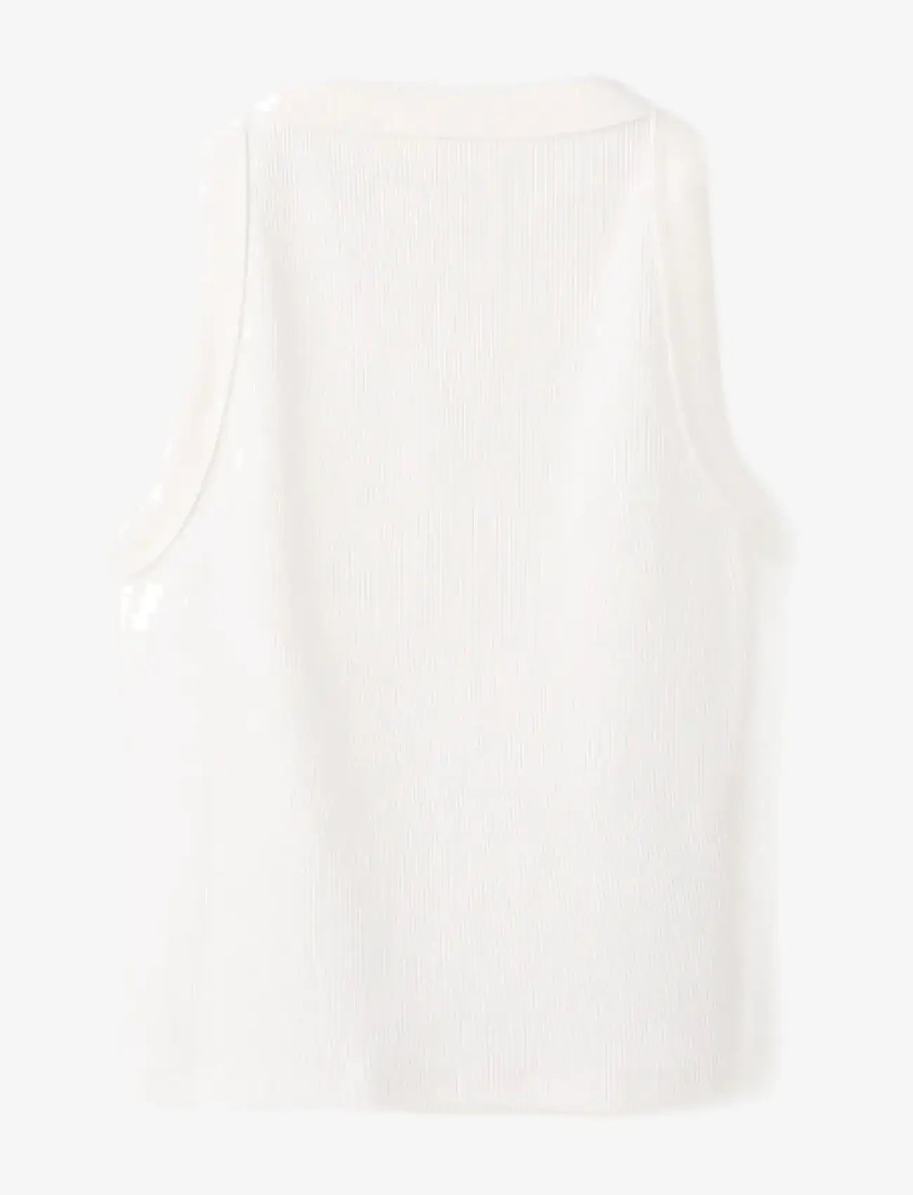 Mango - Ribbed cotton-blend top - Ærmeløs undertrøje - natural white - 2