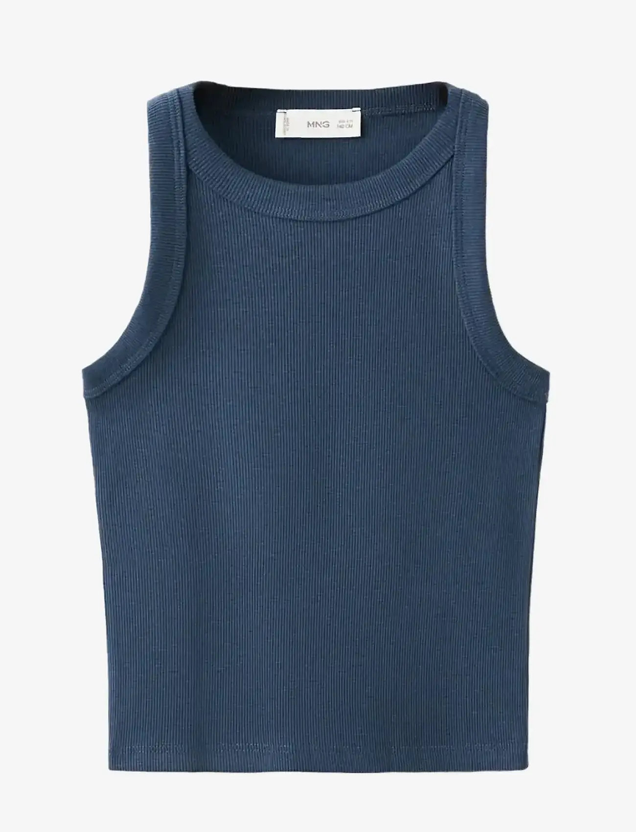 Mango - Ribbed cotton-blend top - Ærmeløs undertrøje - navy - 0