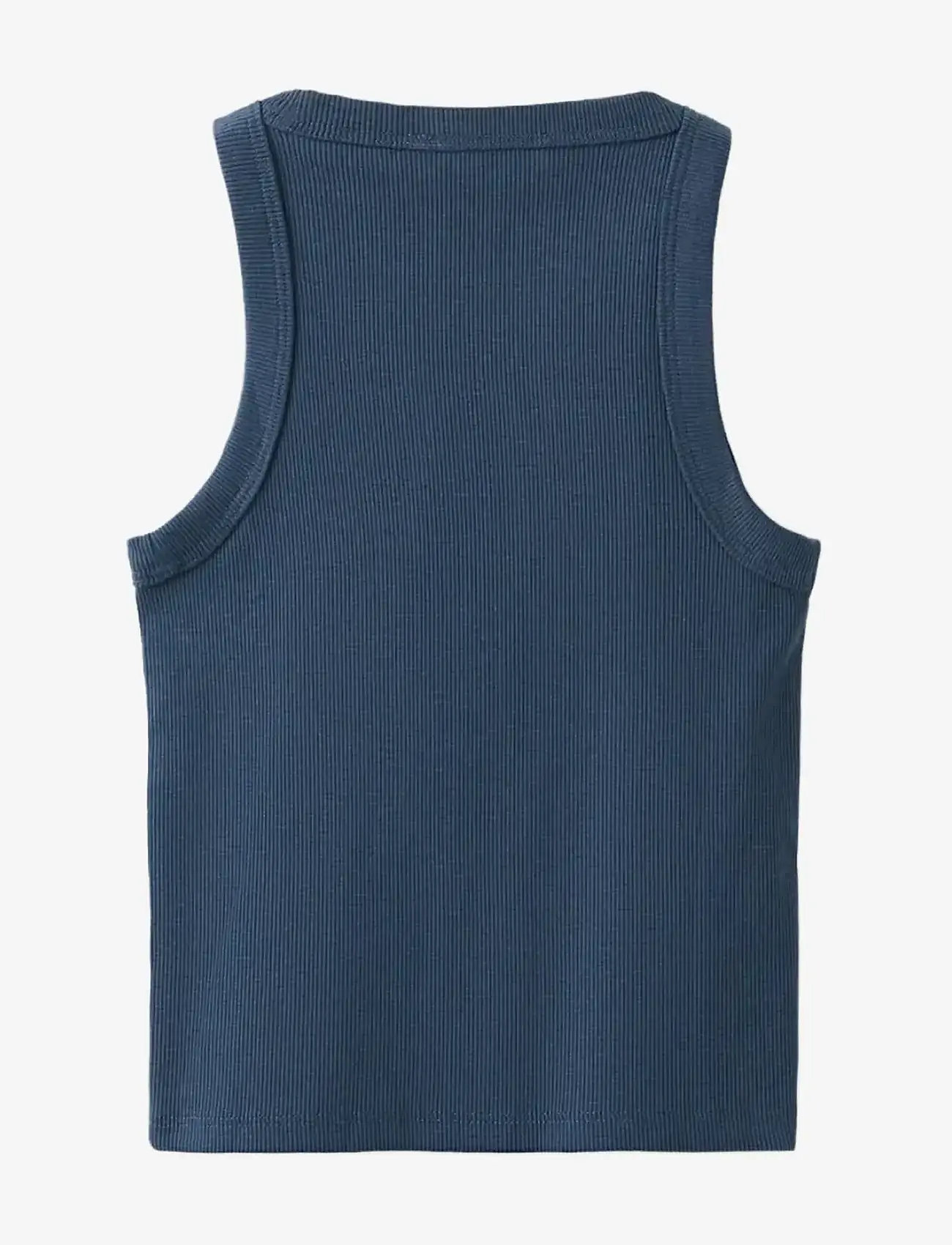 Mango - Ribbed cotton-blend top - Ærmeløs undertrøje - navy - 1
