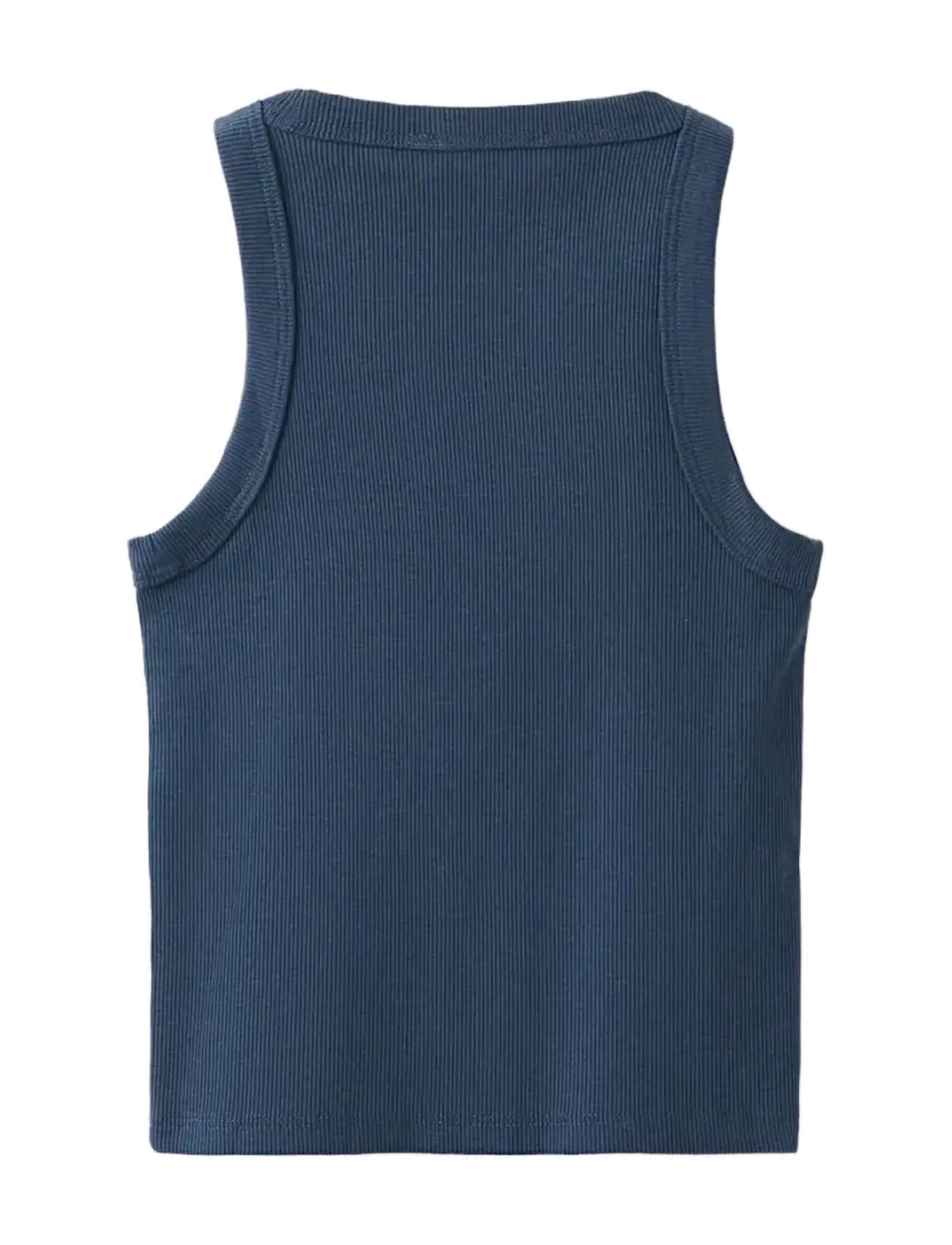 Mango - Ribbed cotton-blend top - linnen - navy - 1