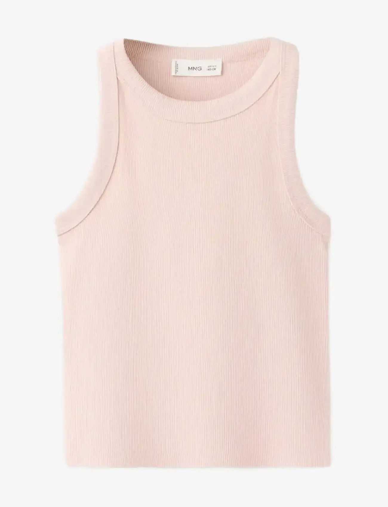 Mango - Ribbed cotton-blend top - Ærmeløs undertrøje - pink - 0