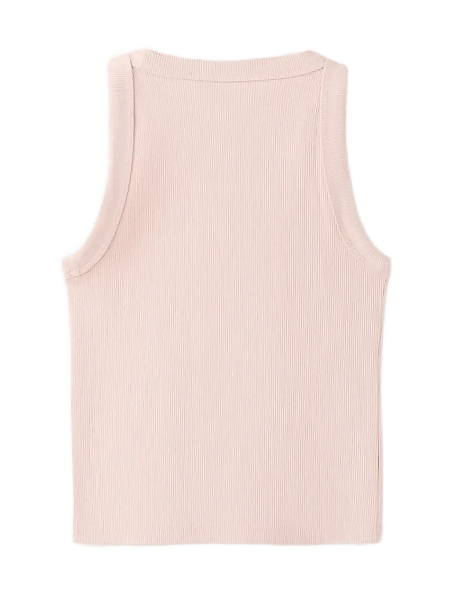 Mango - Ribbed cotton-blend top - Ærmeløs undertrøje - pink - 1