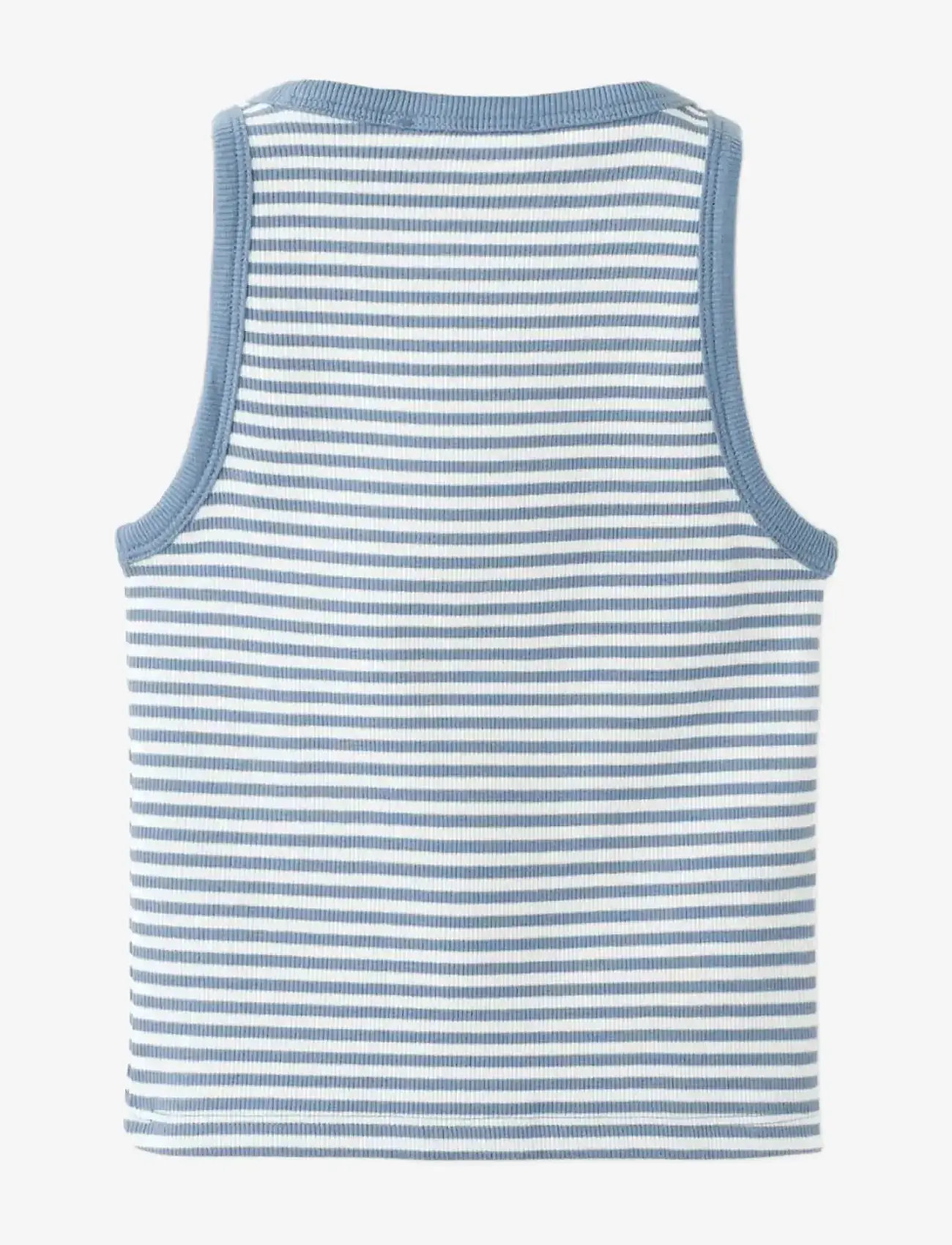 Mango - Striped ribbed top - tank top - medium blue - 1
