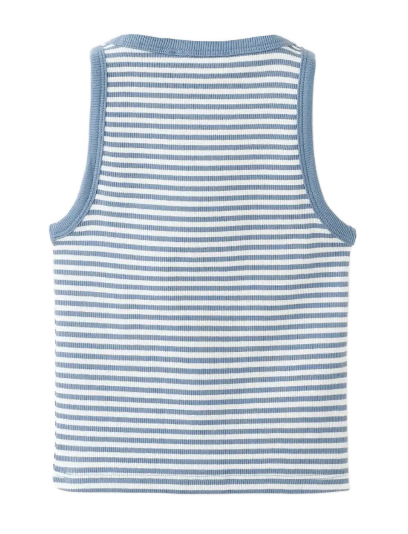 Mango - Striped ribbed top - tanktops - medium blue - 1