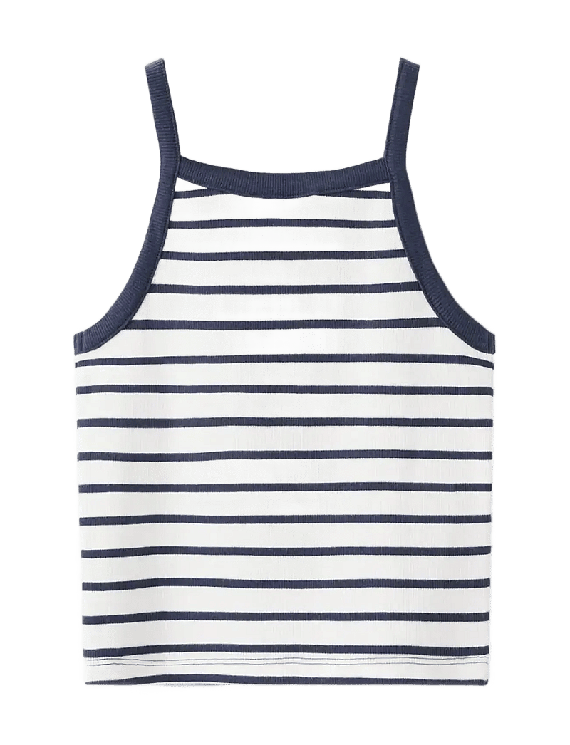 Mango - Striped strap T-shirt - Ærmeløs undertrøje - navy - 0