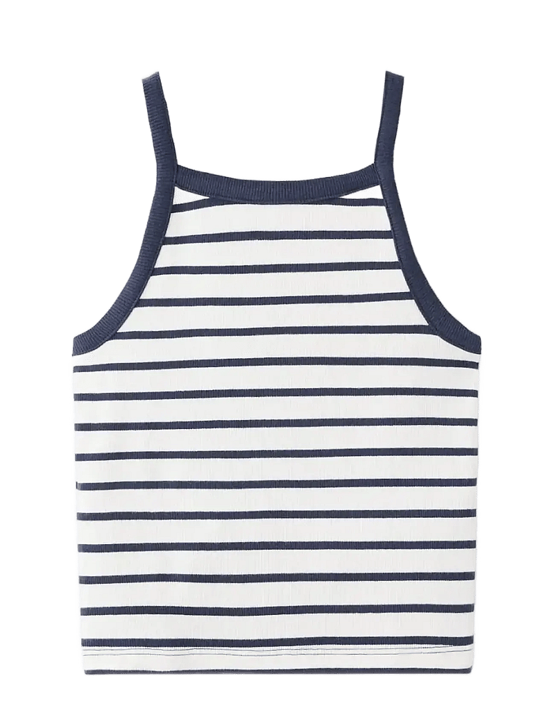 Mango - Striped strap T-shirt - Ærmeløs undertrøje - navy - 1