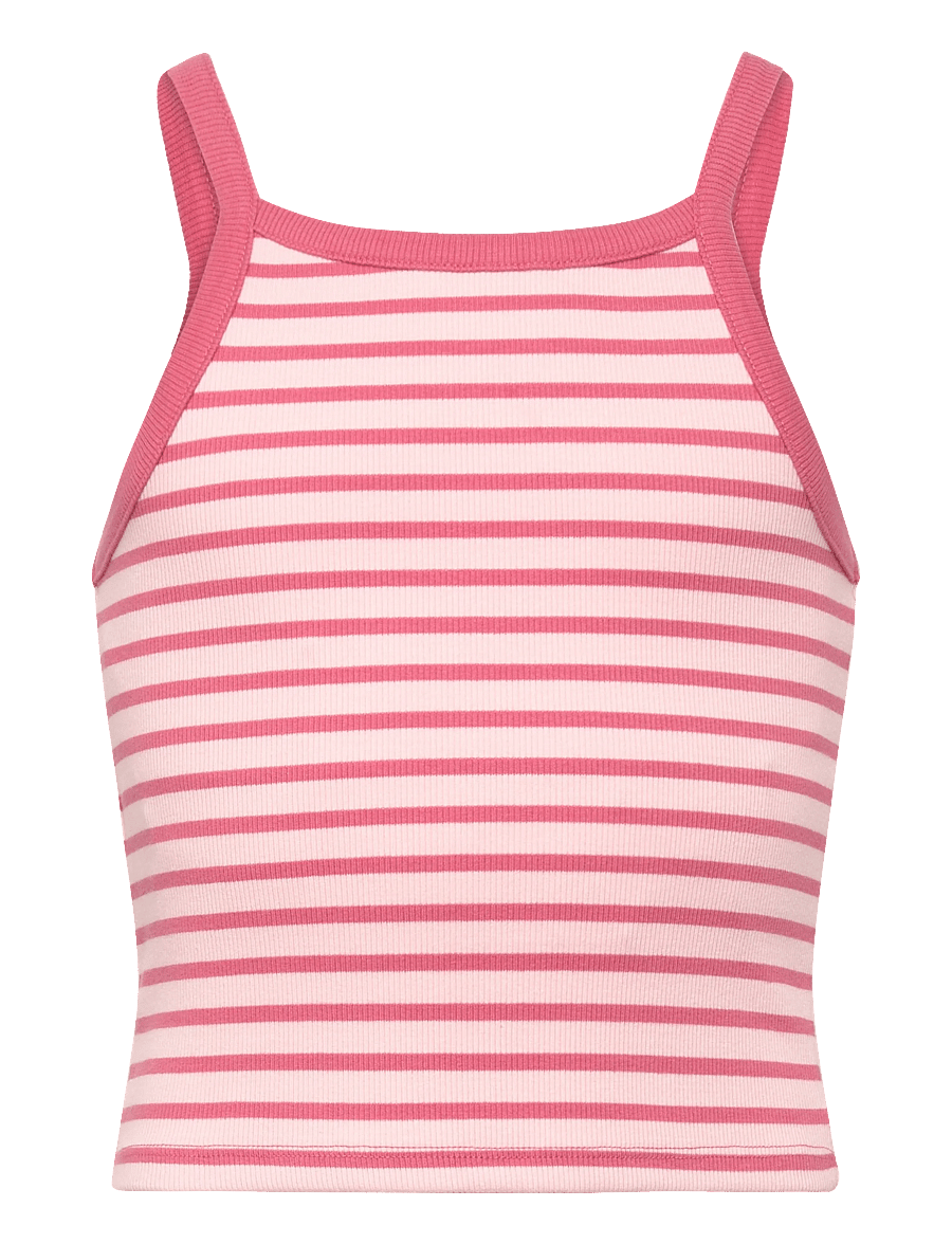 Mango - Striped strap T-shirt - Ærmeløs undertrøje - pink - 0