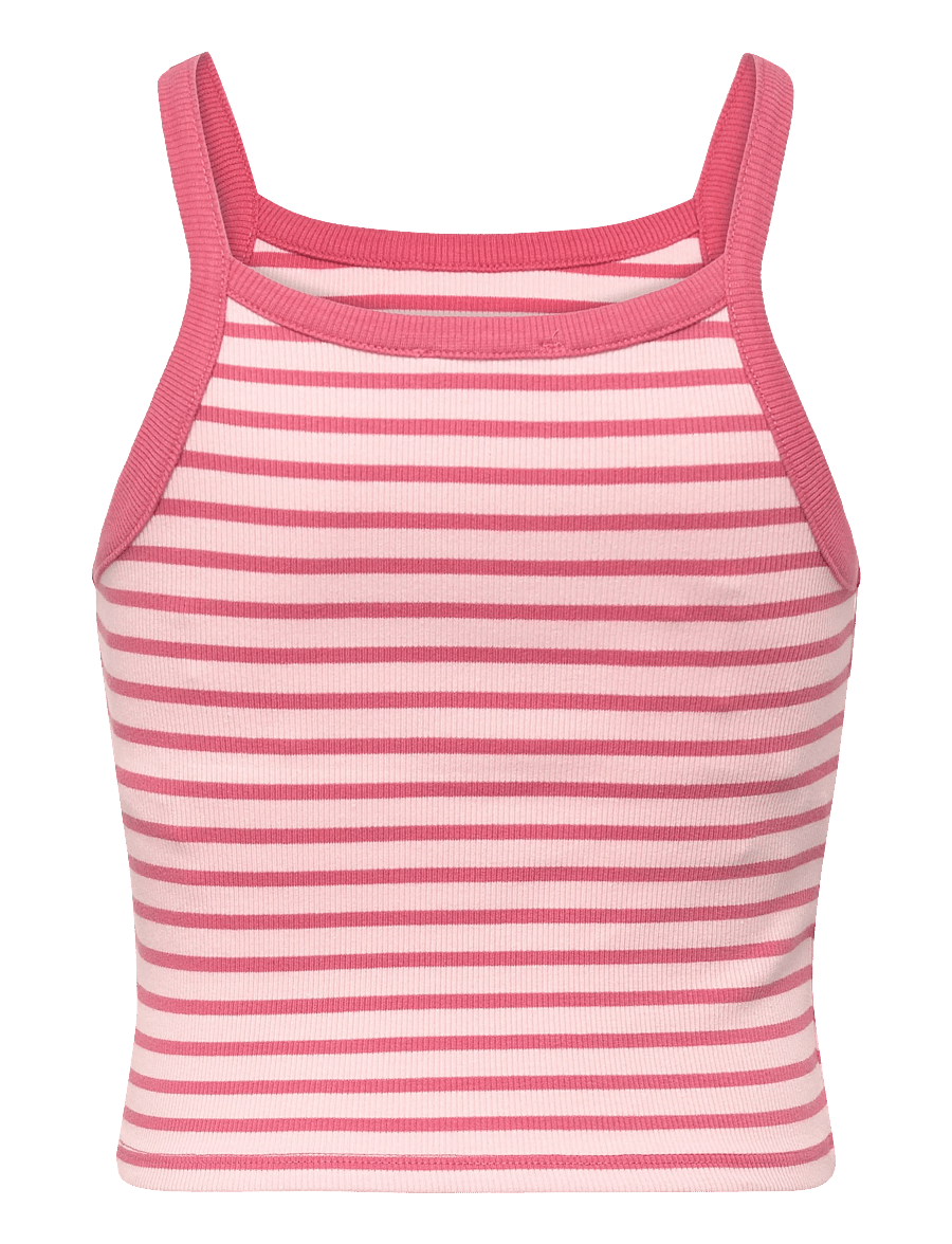 Mango - Striped strap T-shirt - Ærmeløs undertrøje - pink - 1