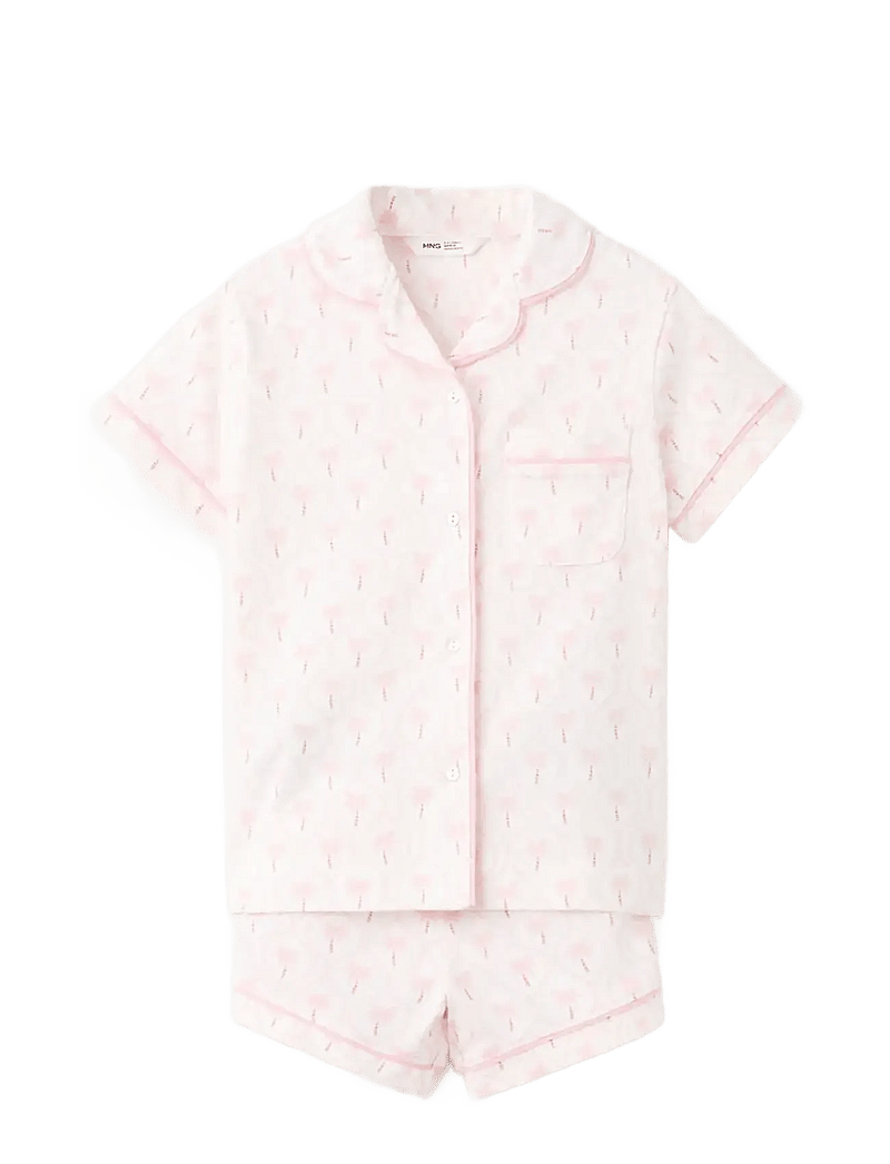 Mango - Printed short pyjamas - sets - pink - 0