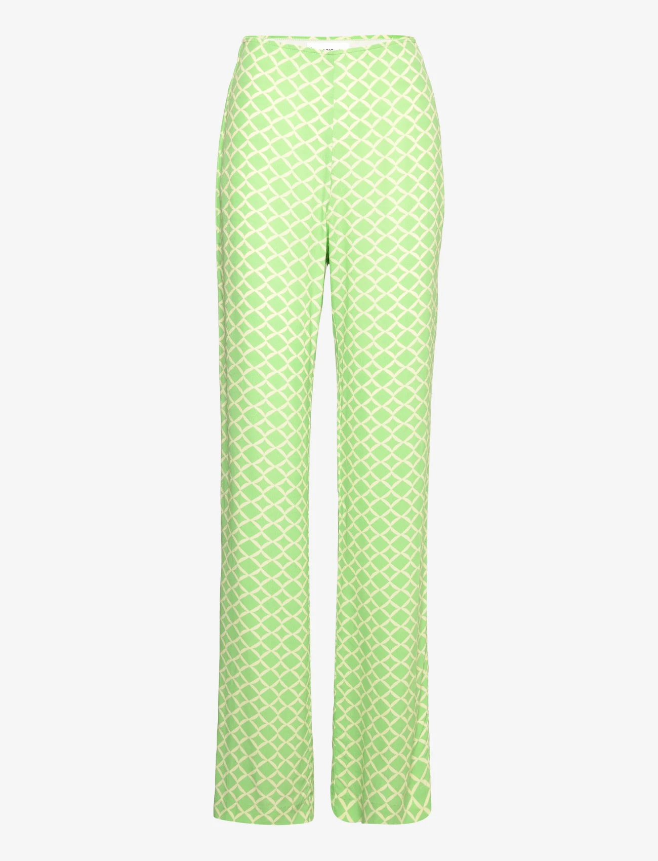Mango - Flowy printed trousers - laveste priser - green - 0