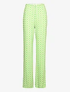 Flowy printed trousers - GREEN