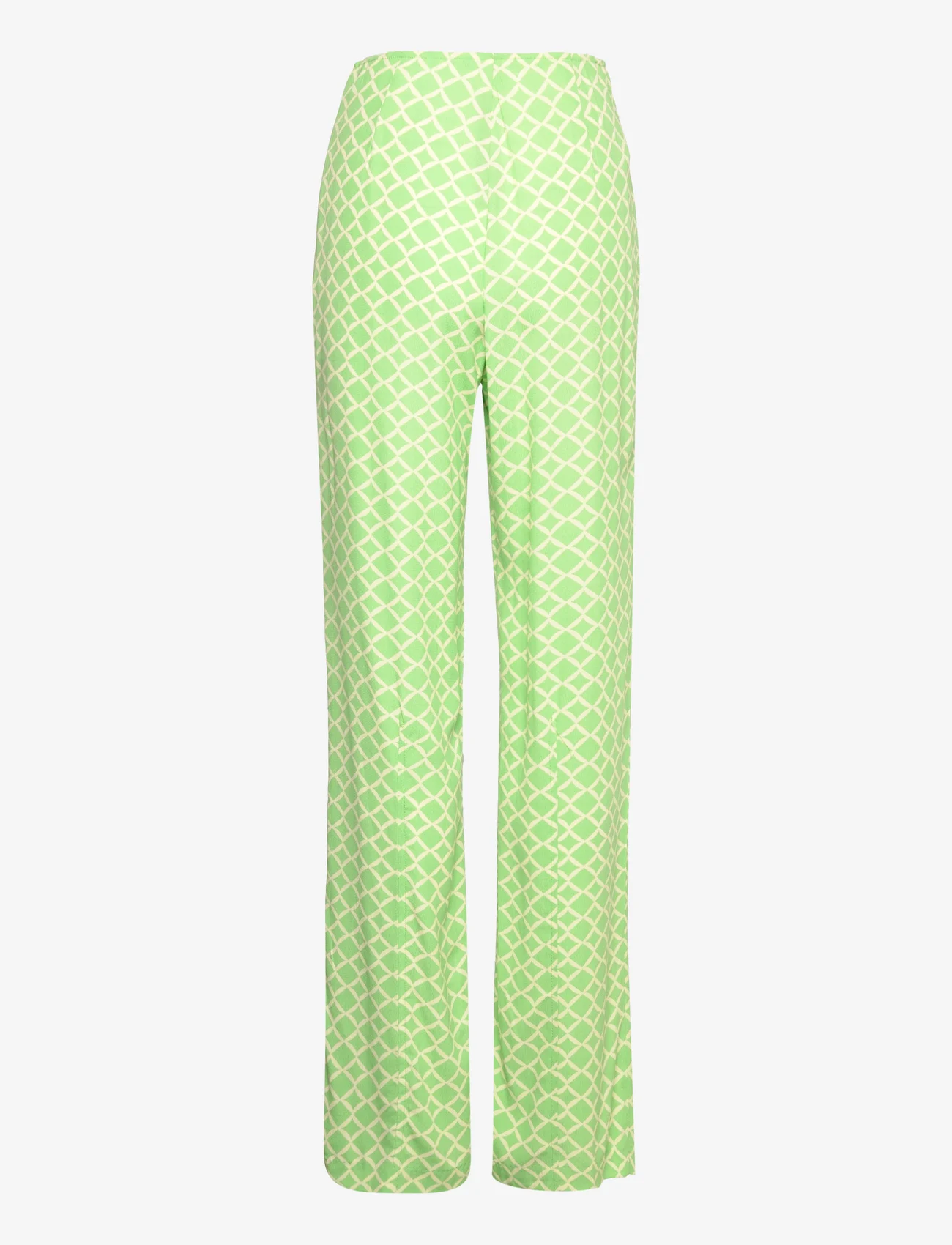 Mango - Flowy printed trousers - laveste priser - green - 1