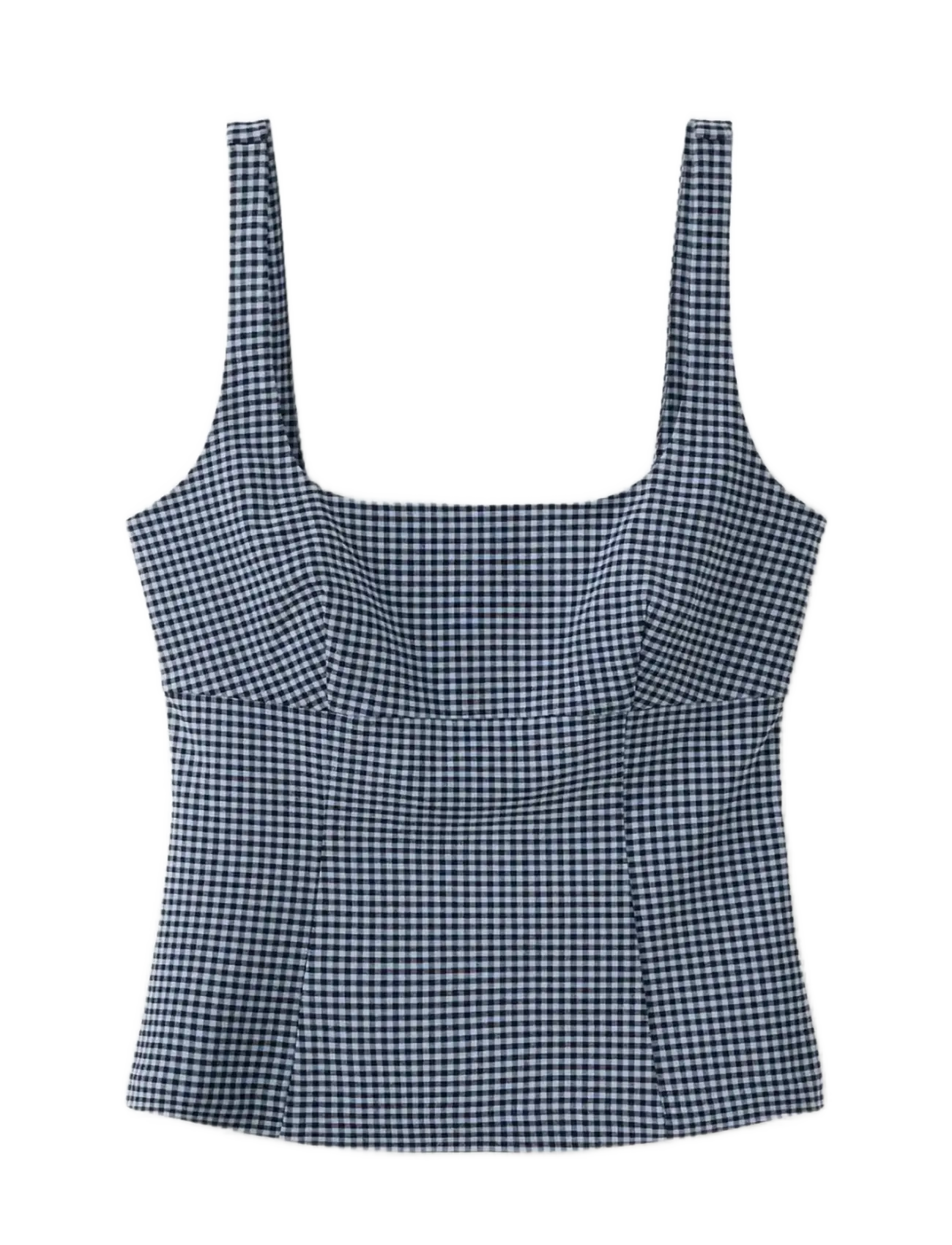 MANGO Vichy Oberteil Blau - XL - Damen