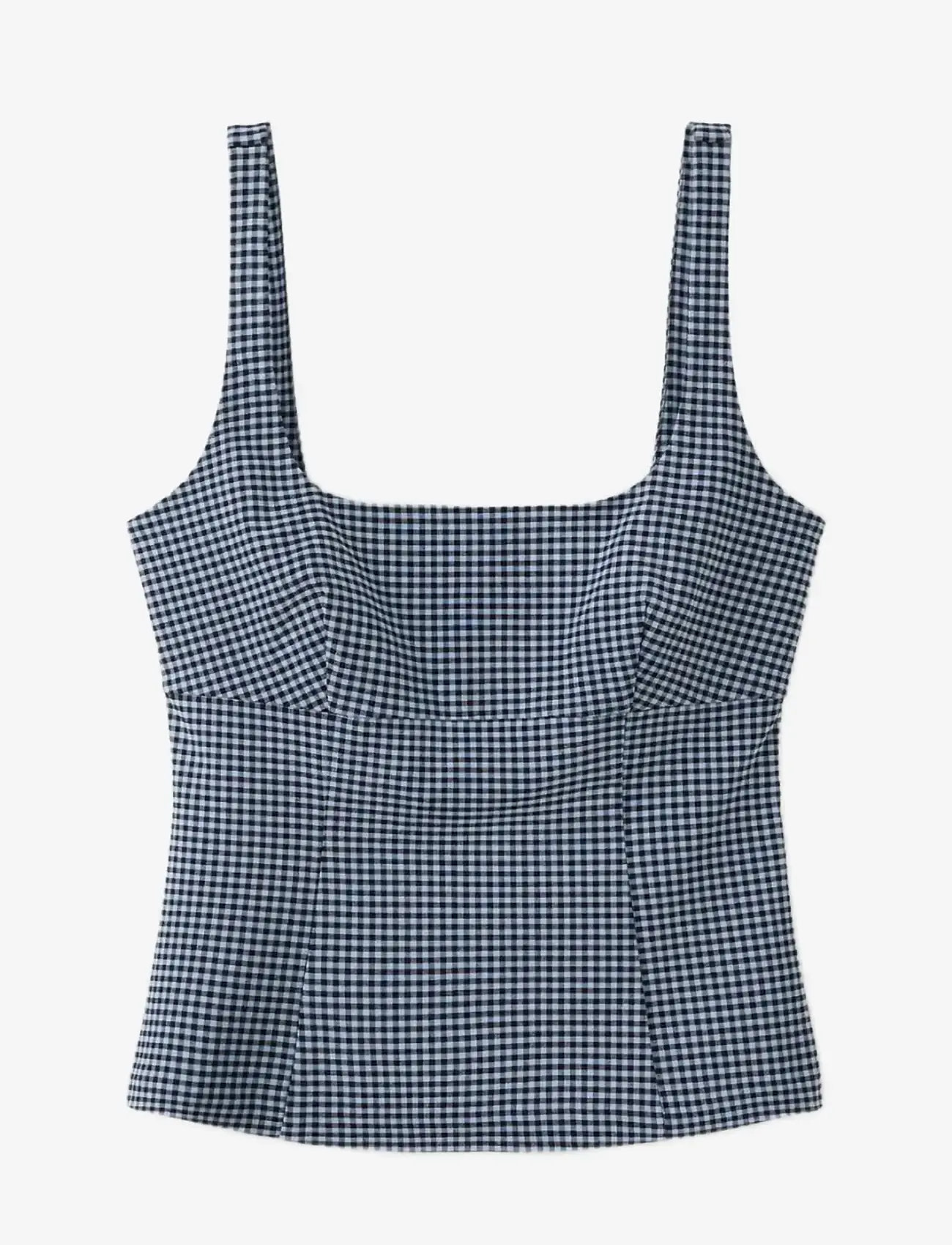 Mango - Vichy Top - tanktops - medium blue - 1