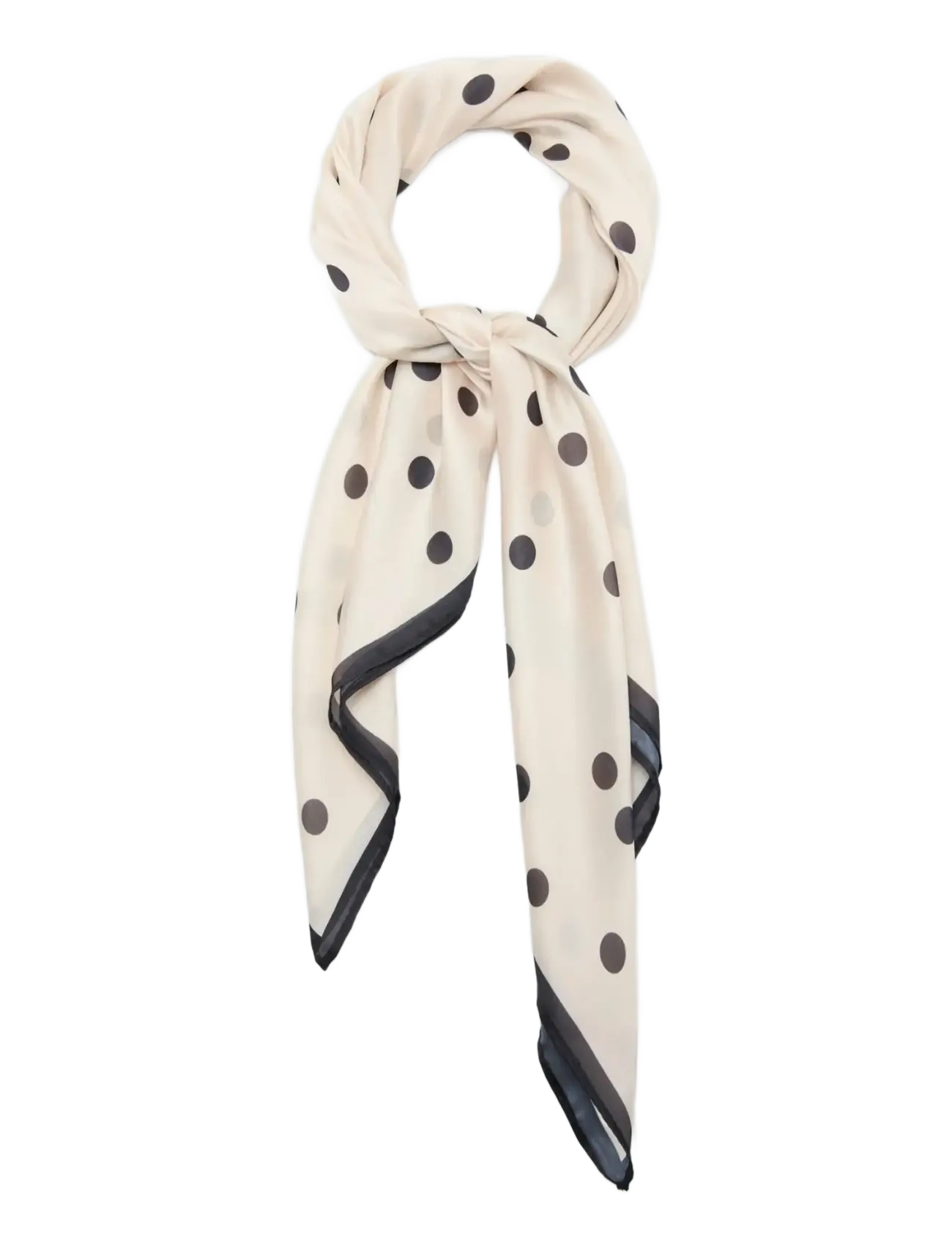 Mango - Satin check-print scarf - tynde tørklæder - black - 1